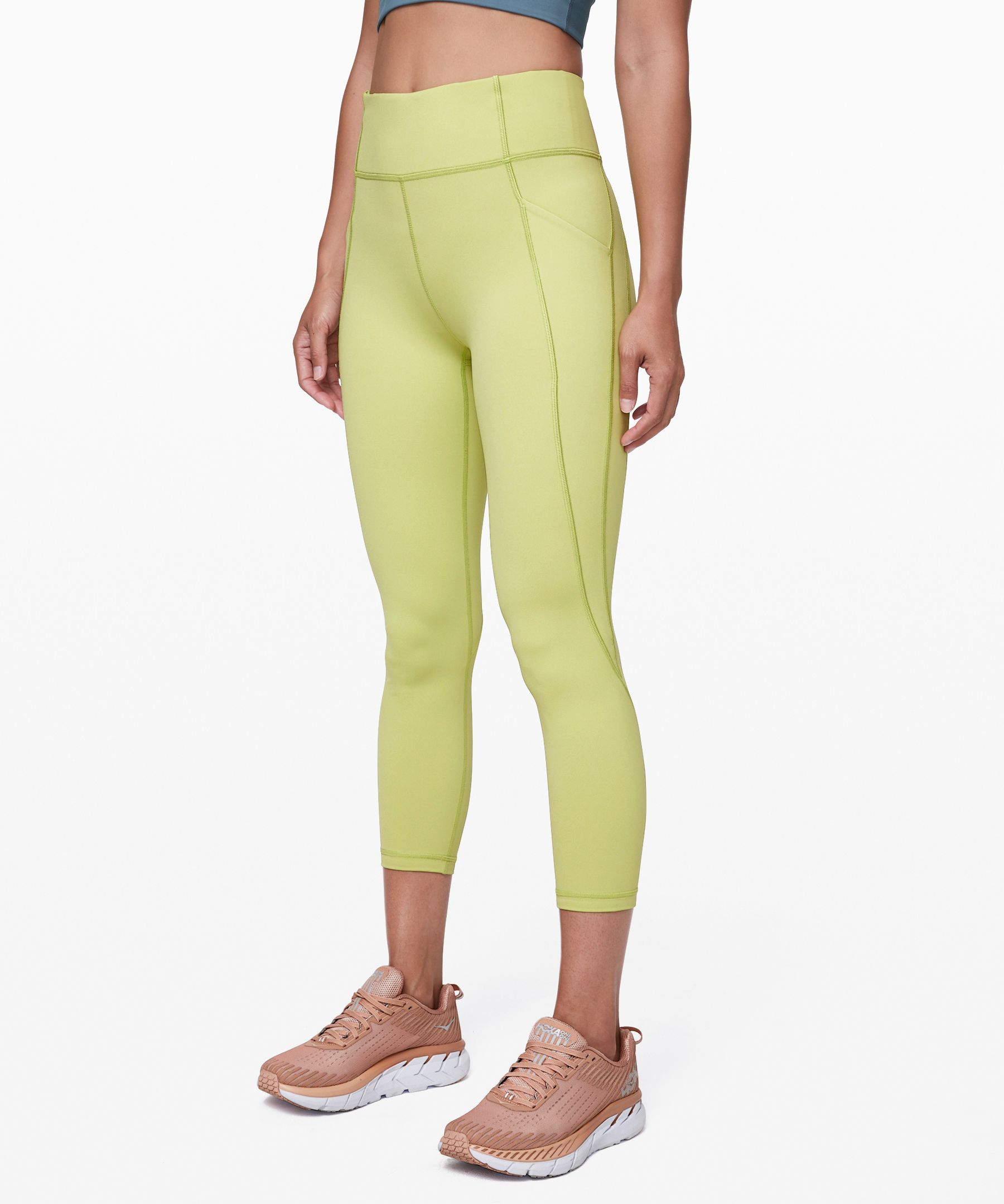 Lululemon Time To Sweat Crop 23" *online Only In Wasabi