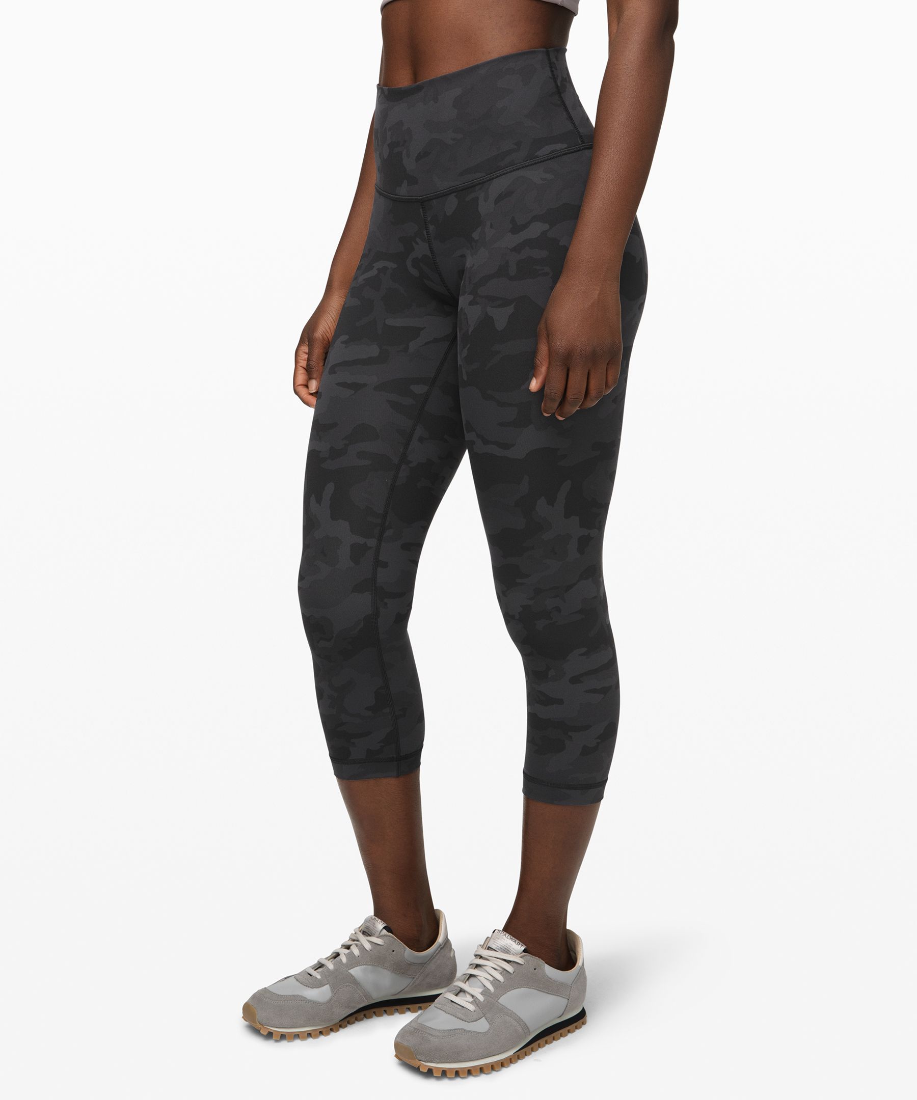 Lululemon Wunder Under Crop (high-rise) *full-on Luxtreme 21" In Incognito Camo Multi Grey