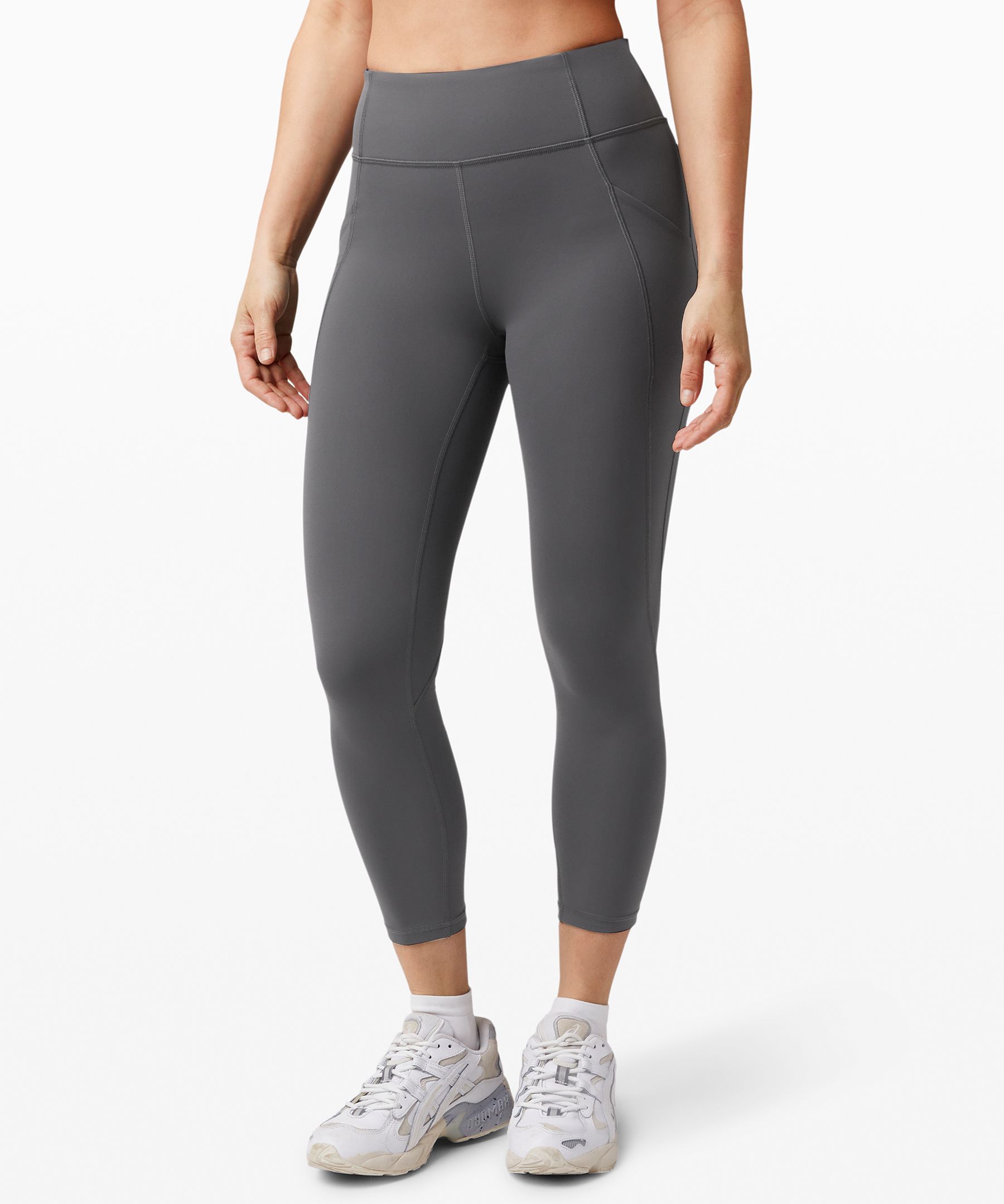 Lululemon Time To Sweat High-rise Crop 23" In Graphite Grey