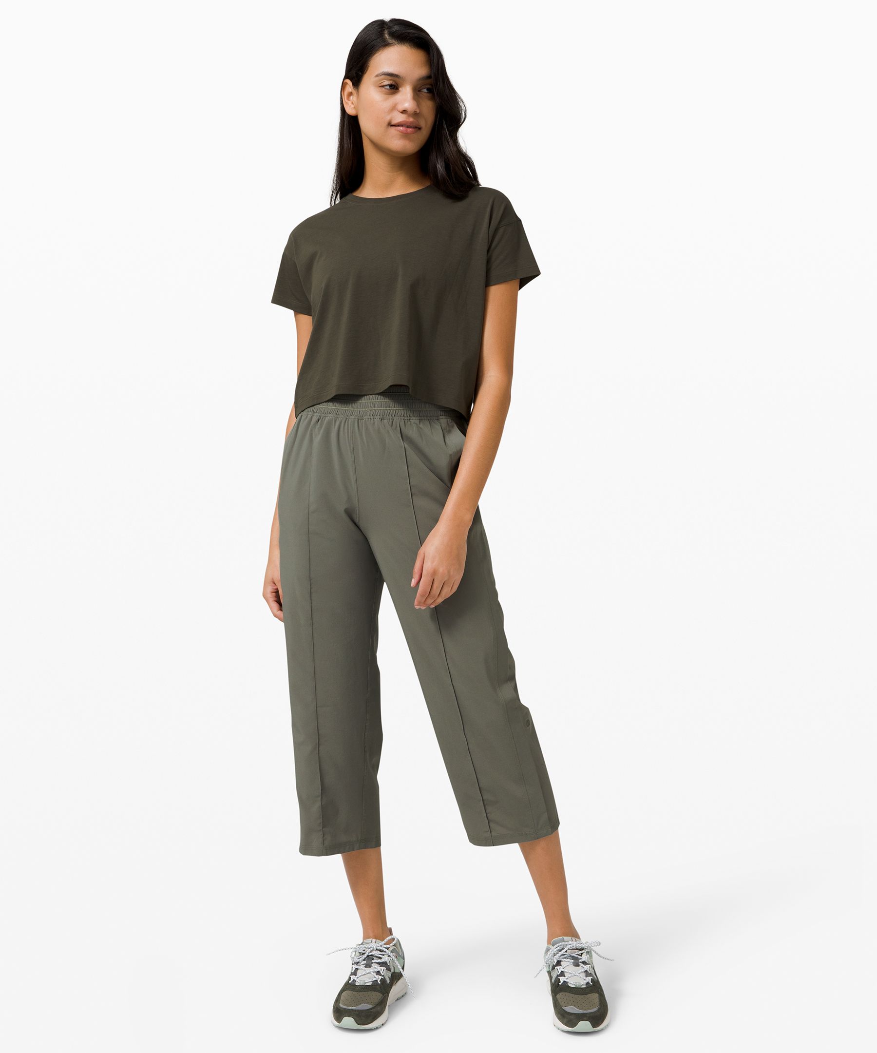 Wanderer crop jogger  grey sage - wish they were slightly less