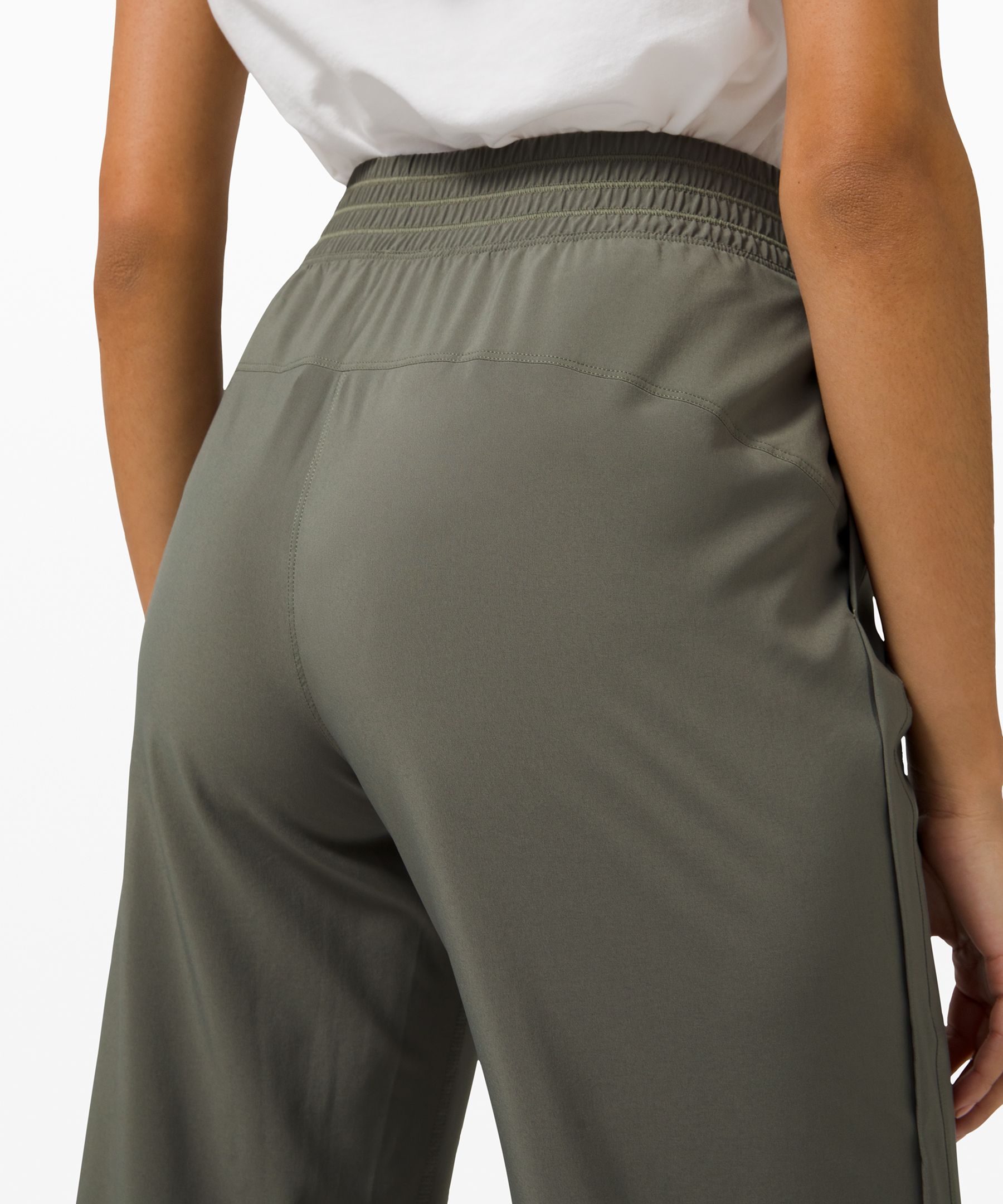 Lululemon Wanderer Wide Leg Pant - Dark Olive - lulu fanatics