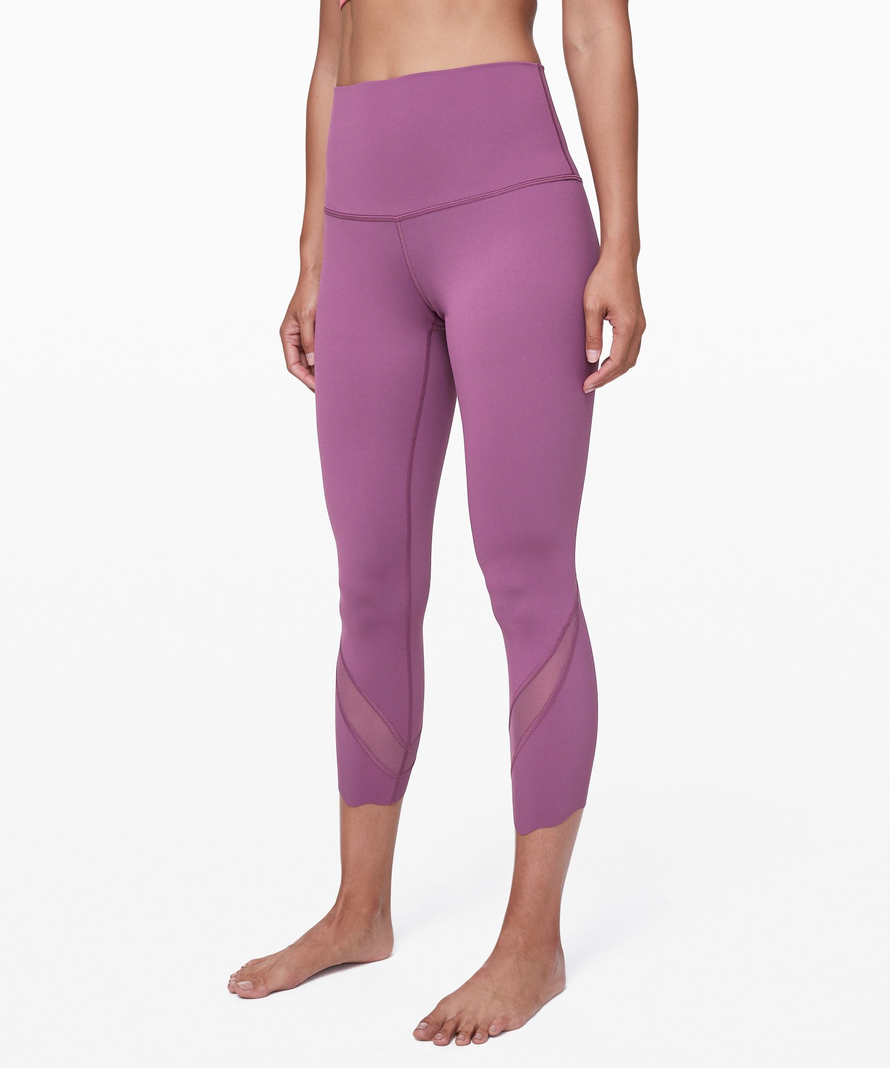 Lululemon Wunder Under Crop High-Rise *Roll Down Scallop Full-On Luxtreme  23 – I BUY YOGA