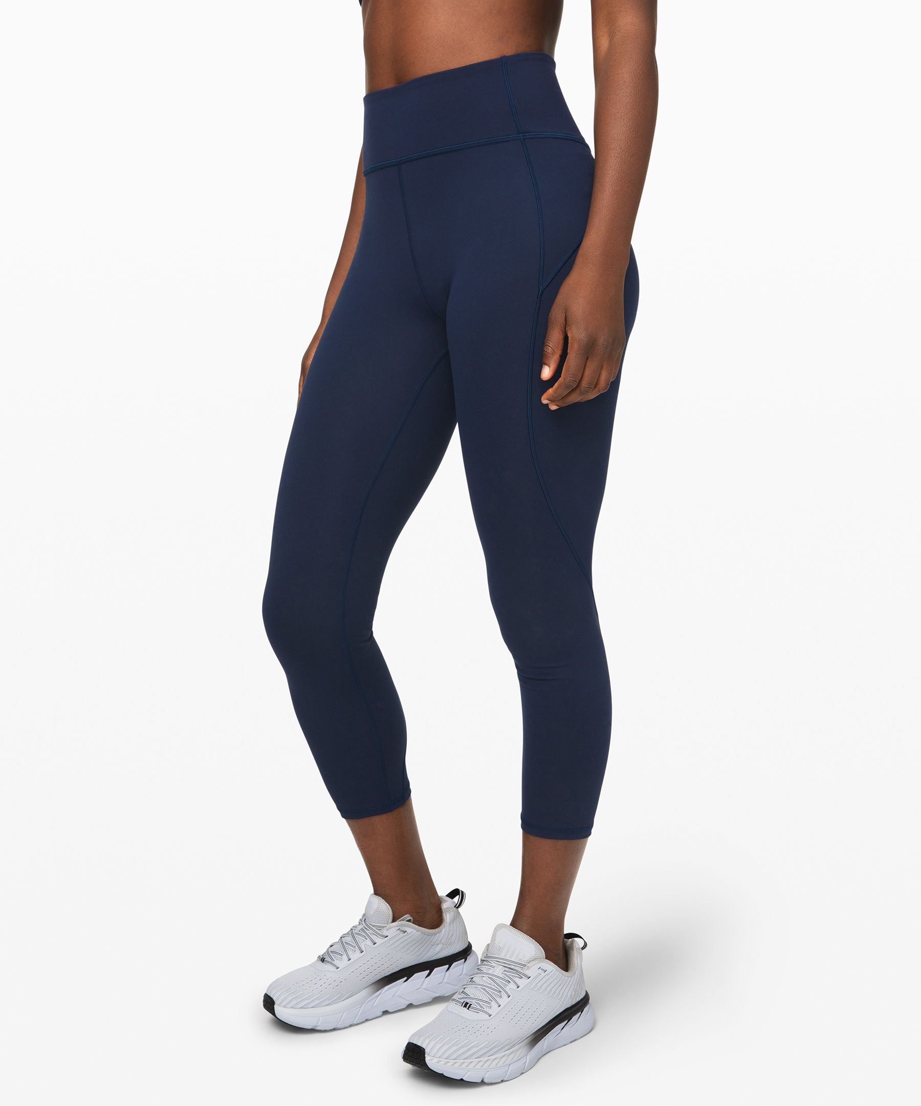 Lululemon In Movement Crop 23" *everlux Online Only In True Navy