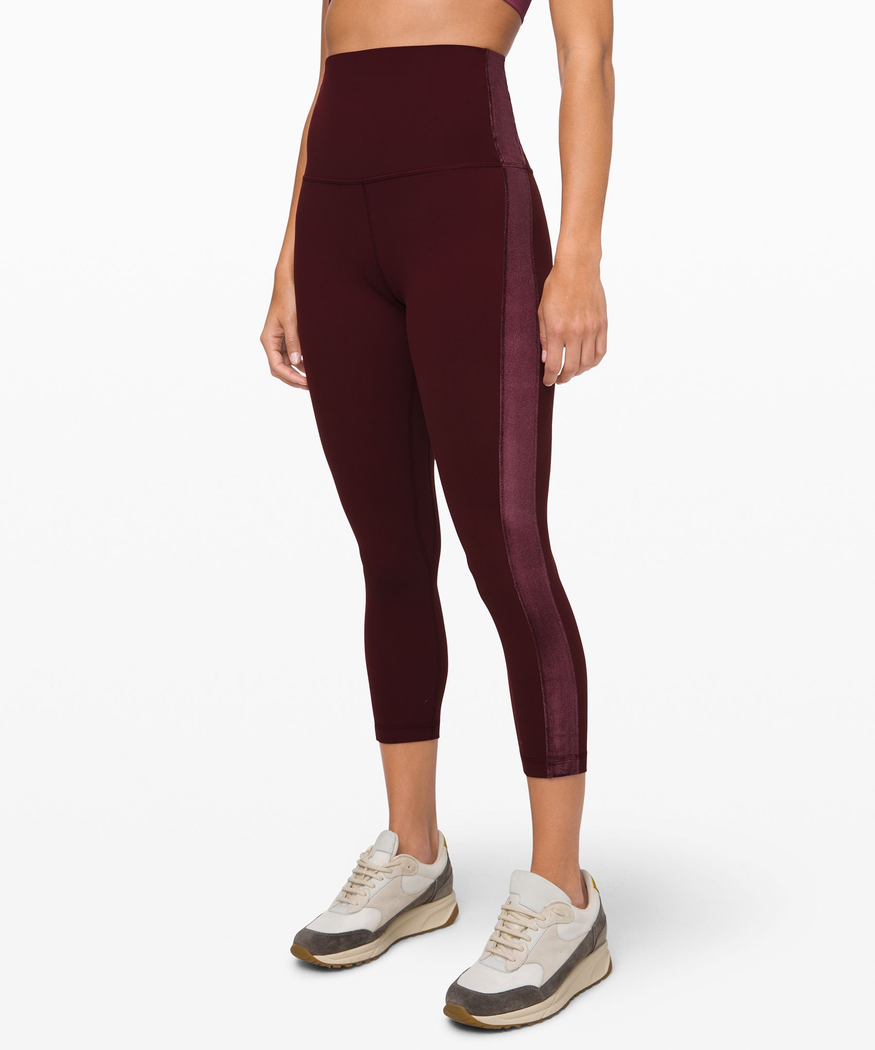 Lululemon Align Super High-rise Crop 23" *velvet In Garnet