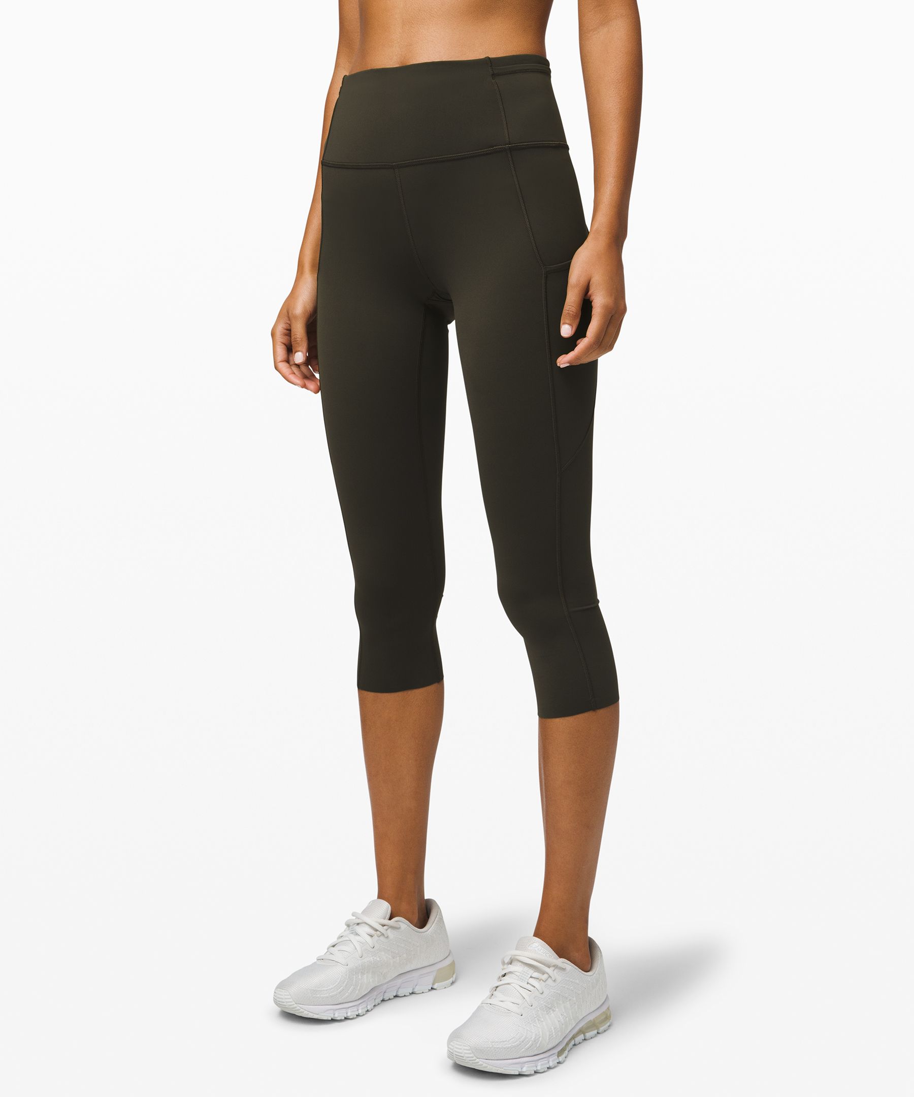 Lululemon Fast And Free High-rise Crop 19" In Green