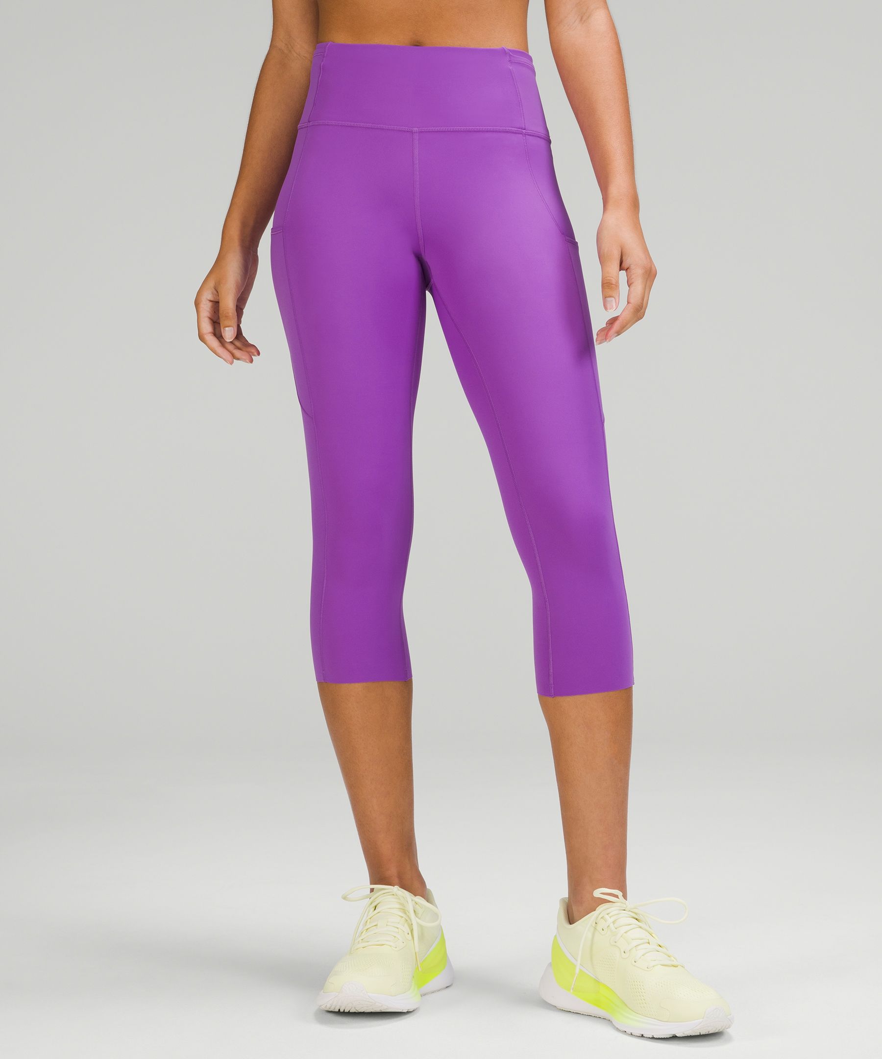 Lululemon Fast And Free High-rise Crop 19" In Moonlit Magenta