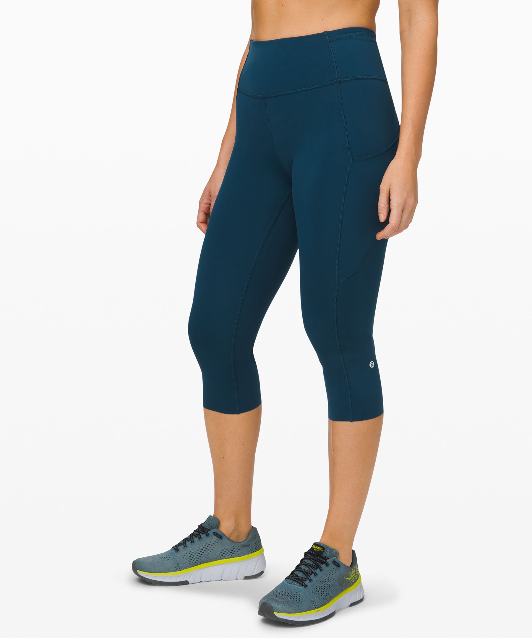 Lululemon Fast And Free Crop Ii 19 *non-reflective Nulux In Black