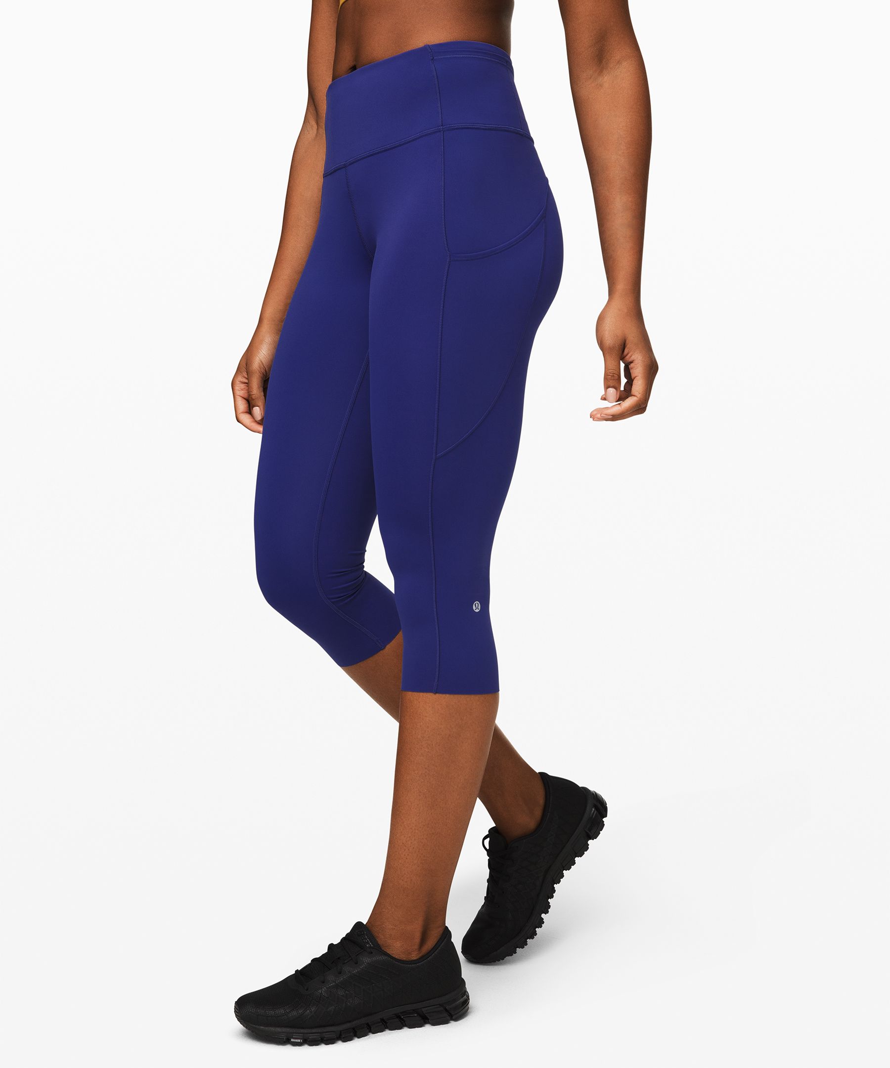 Lululemon Fast And Free Crop 19" *non-reflective Nulux In Purple