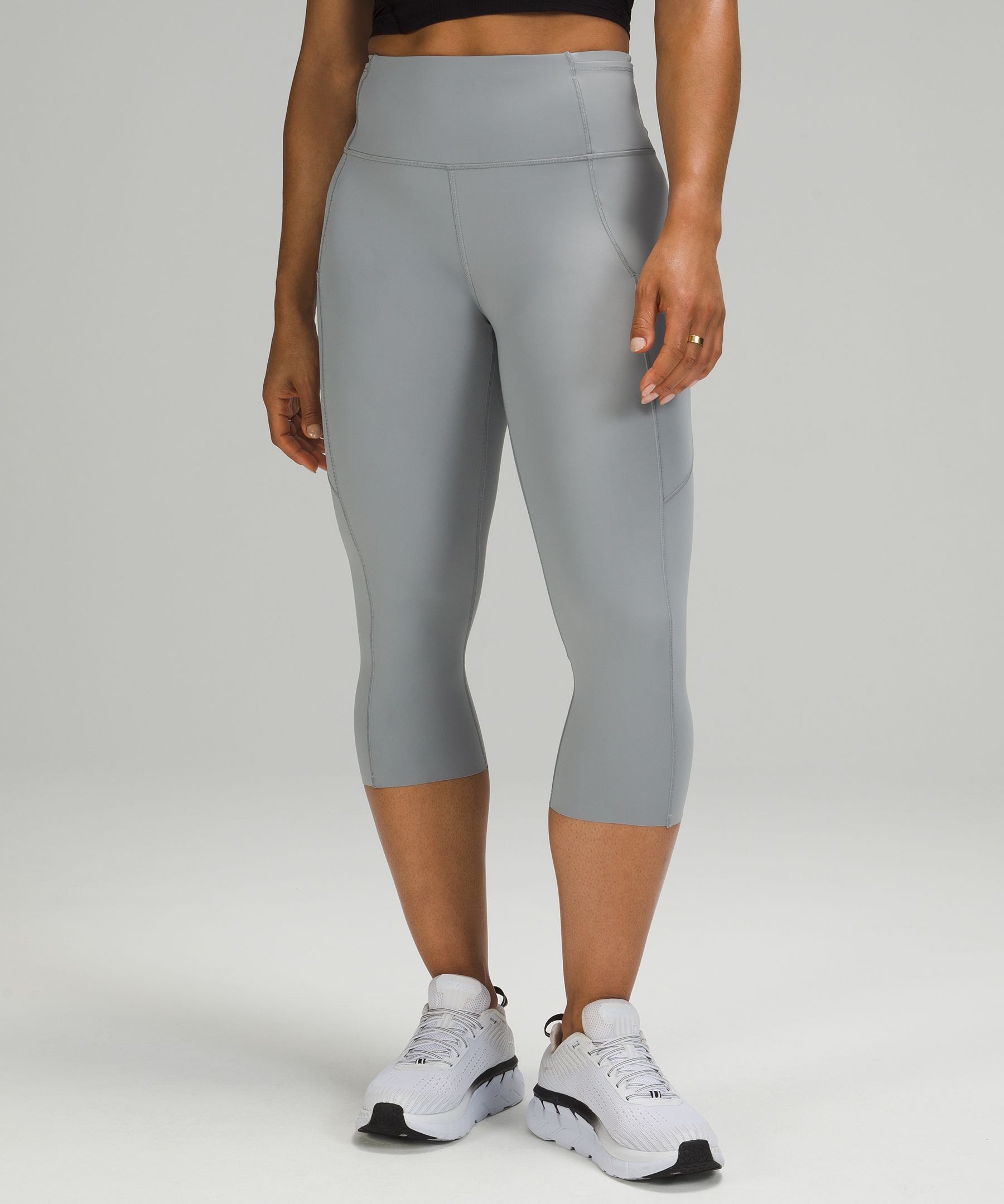 Lululemon Fast And Free High-rise Crop 19" In Grey