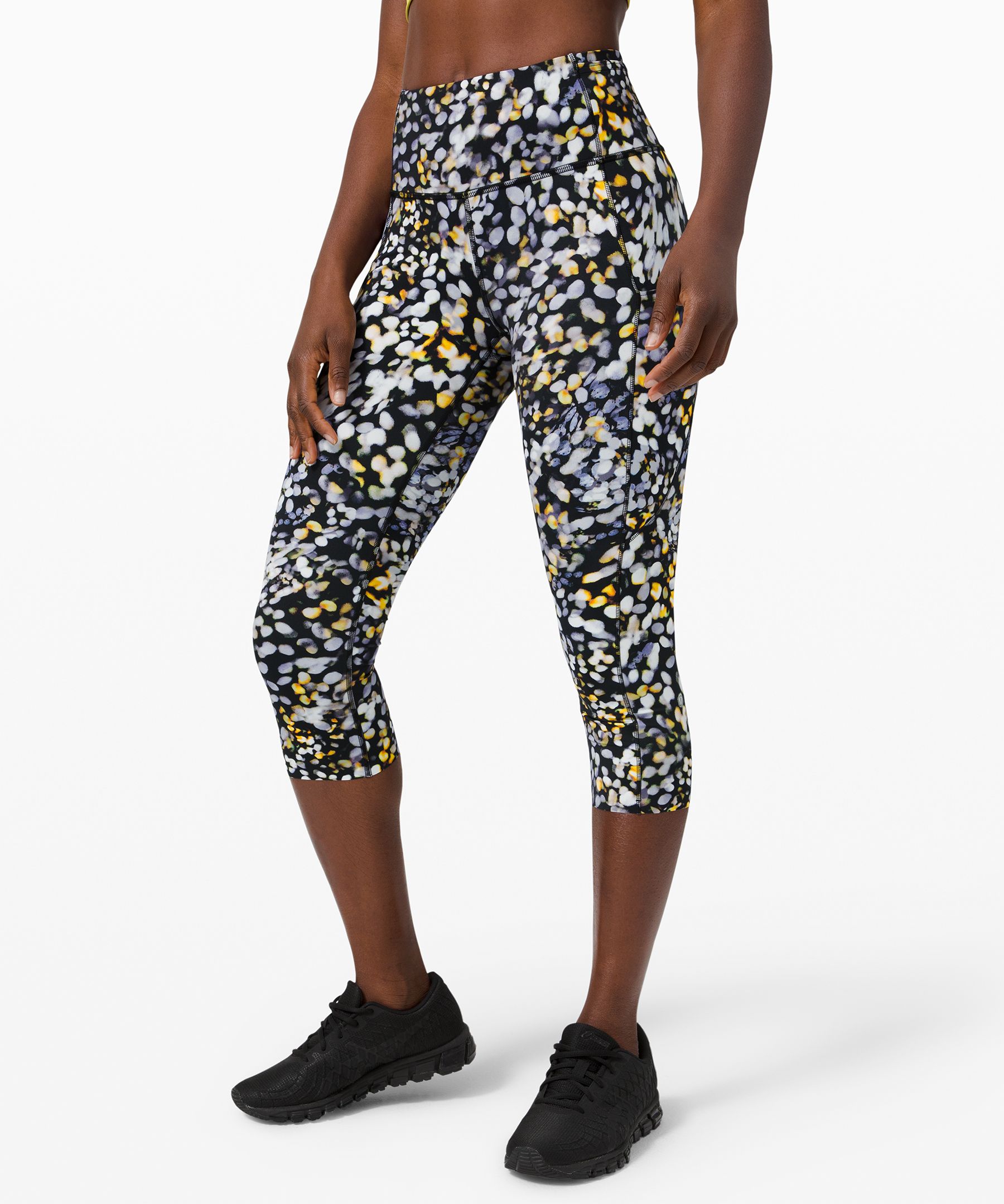 Lululemon Fast And Free High-rise Crop Ii 19" *non-reflective Nulux In Printed