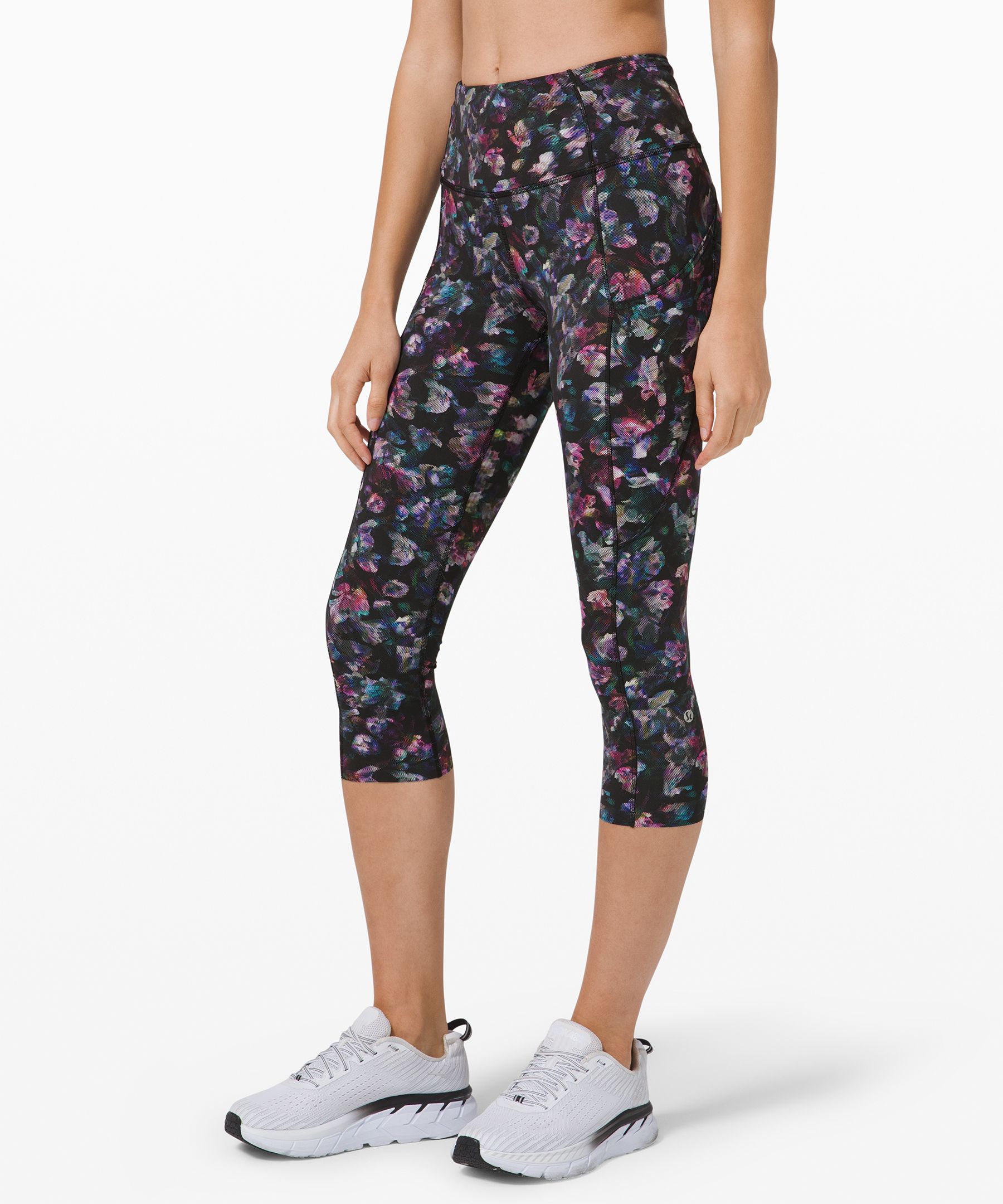 Lululemon Fast And Free Crop 19" *non-reflective Nulux In Multi