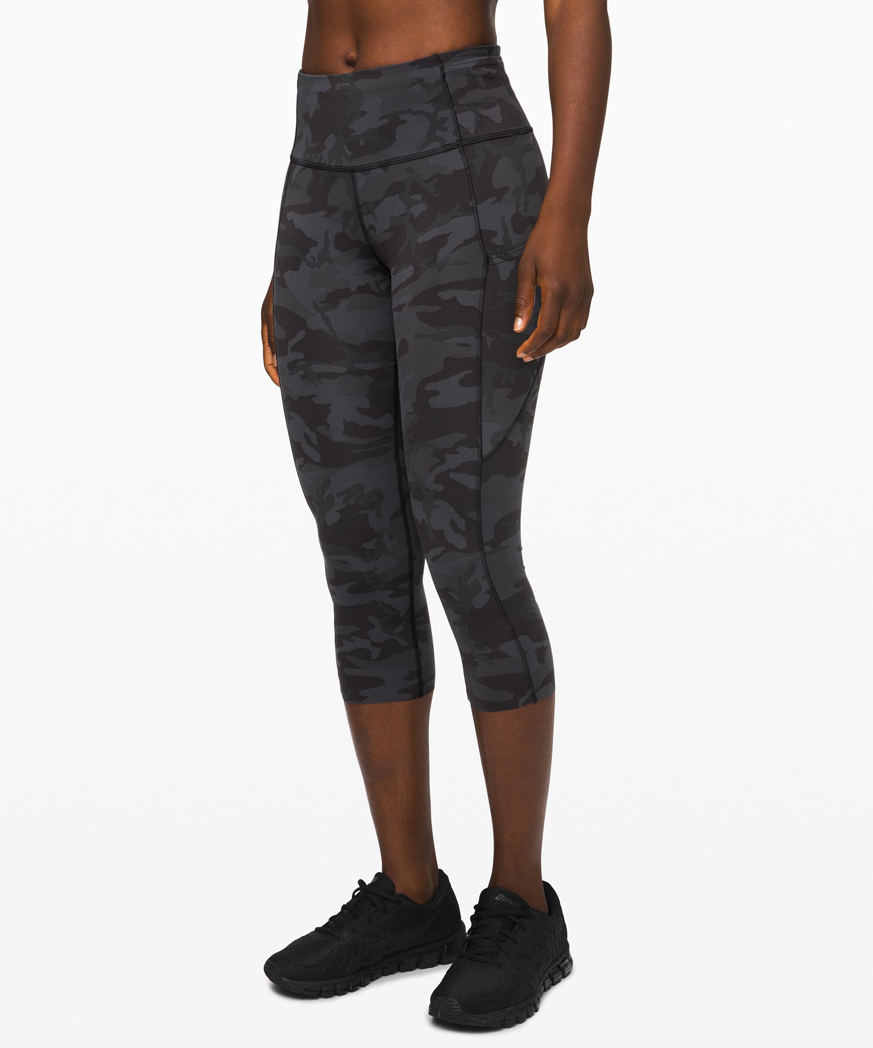 Lululemon Fast And Free Crop Ii 19" *non-reflective Nulux In Black