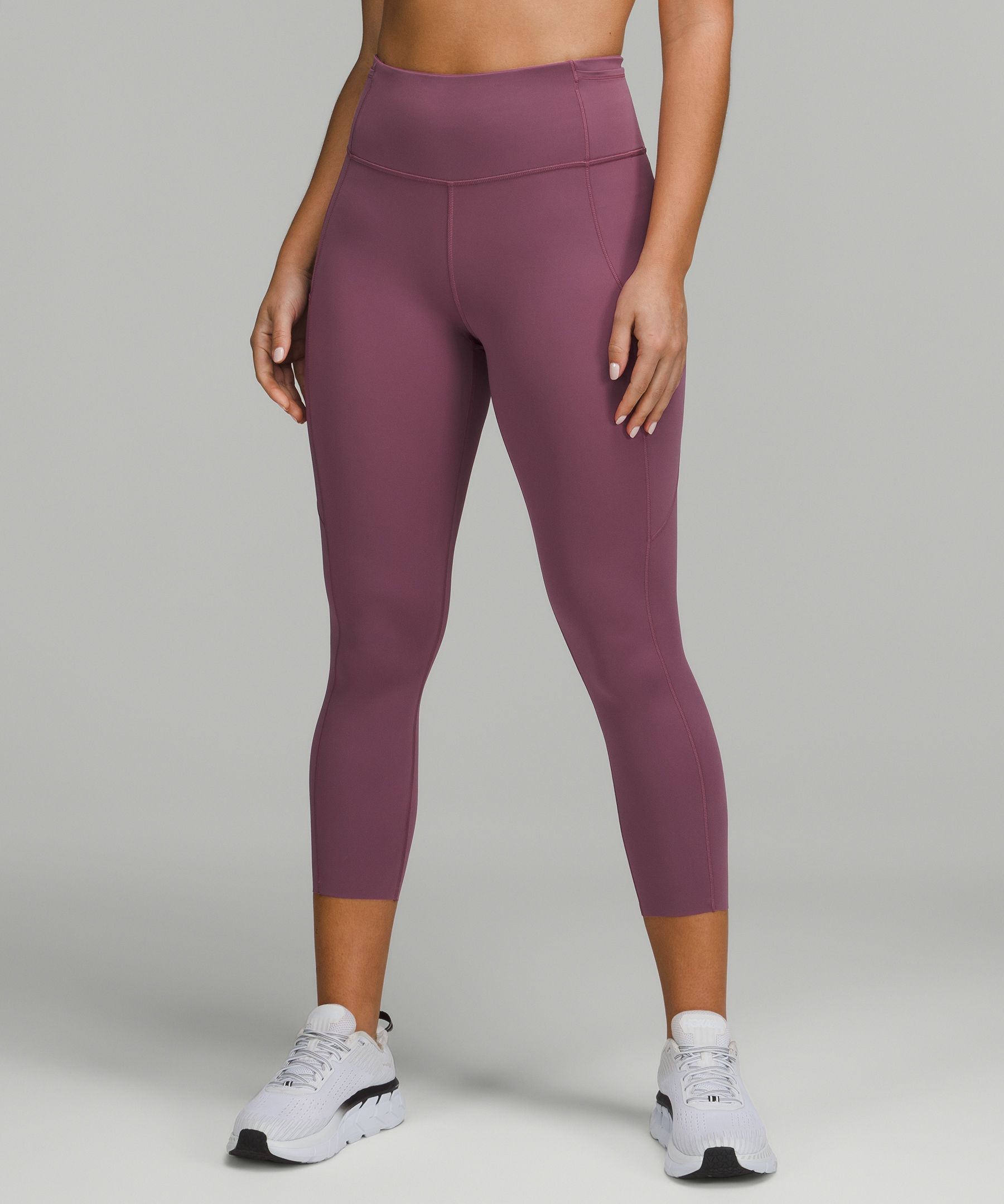 Lululemon Fast And Free High-rise Crop 23" In Purple