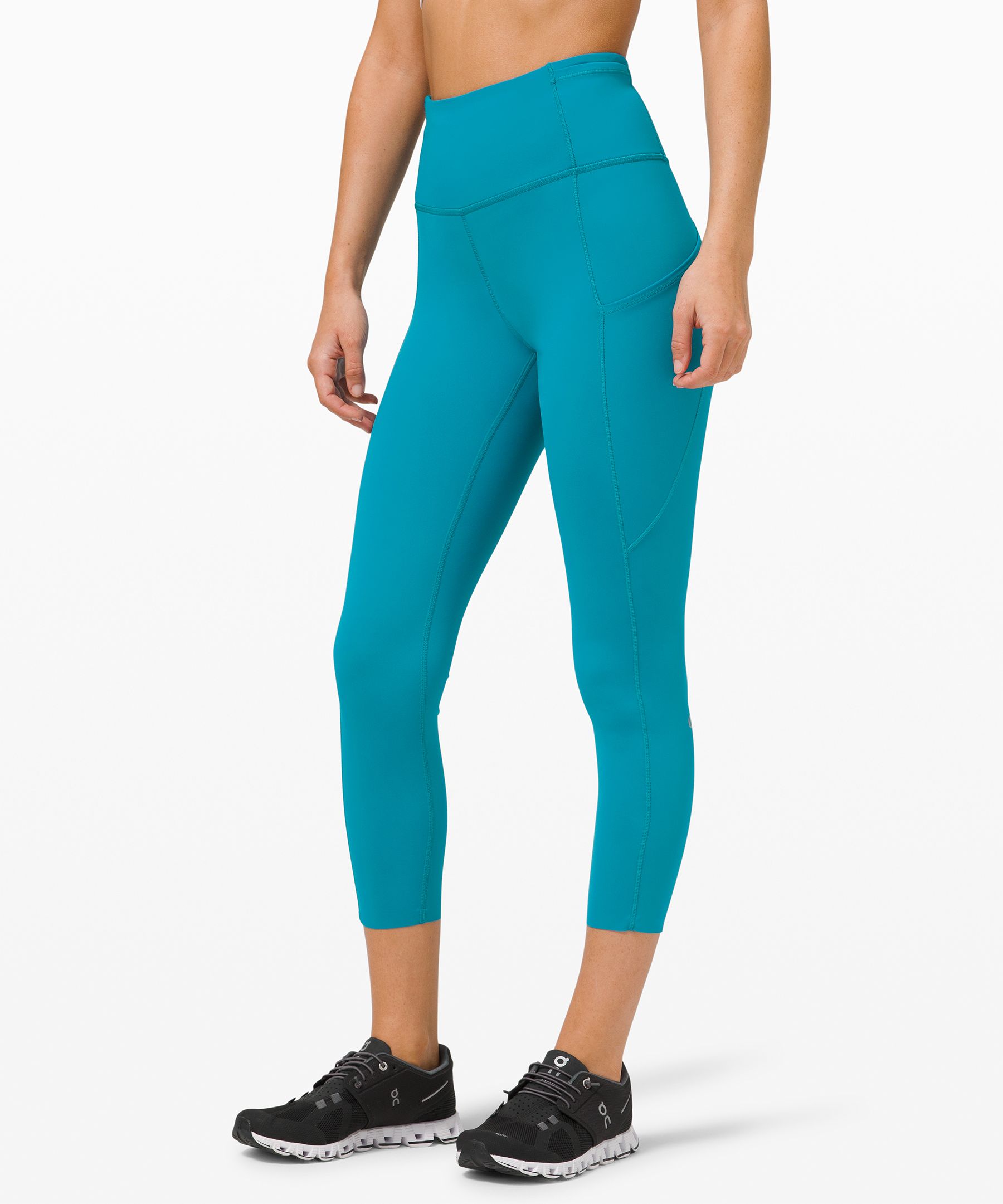 Lululemon Fast And Free High Rise Crop 23" *online Only In Blue