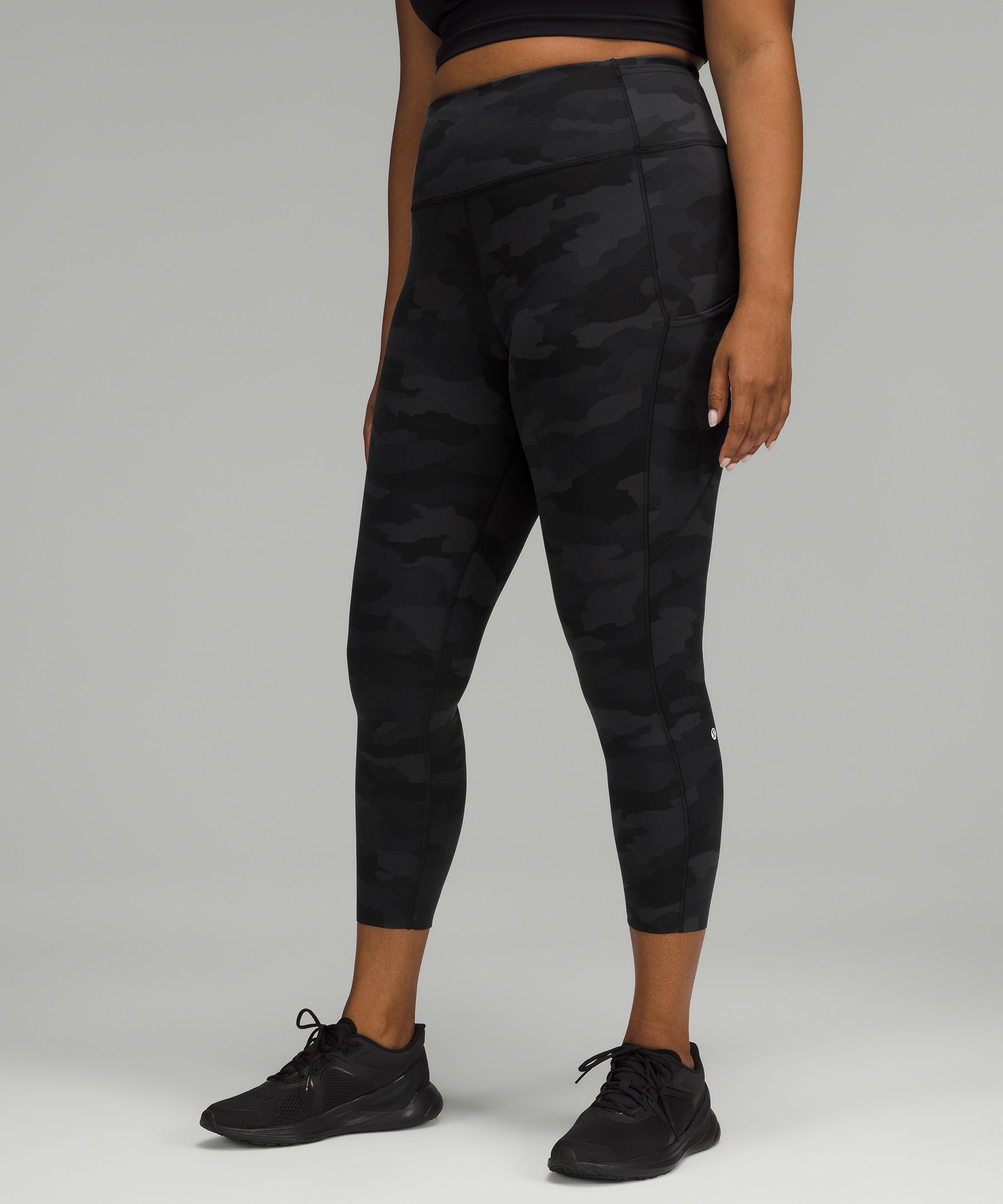 Lululemon Fast And Free High-rise Crop 23 In Heritage 365 Camo