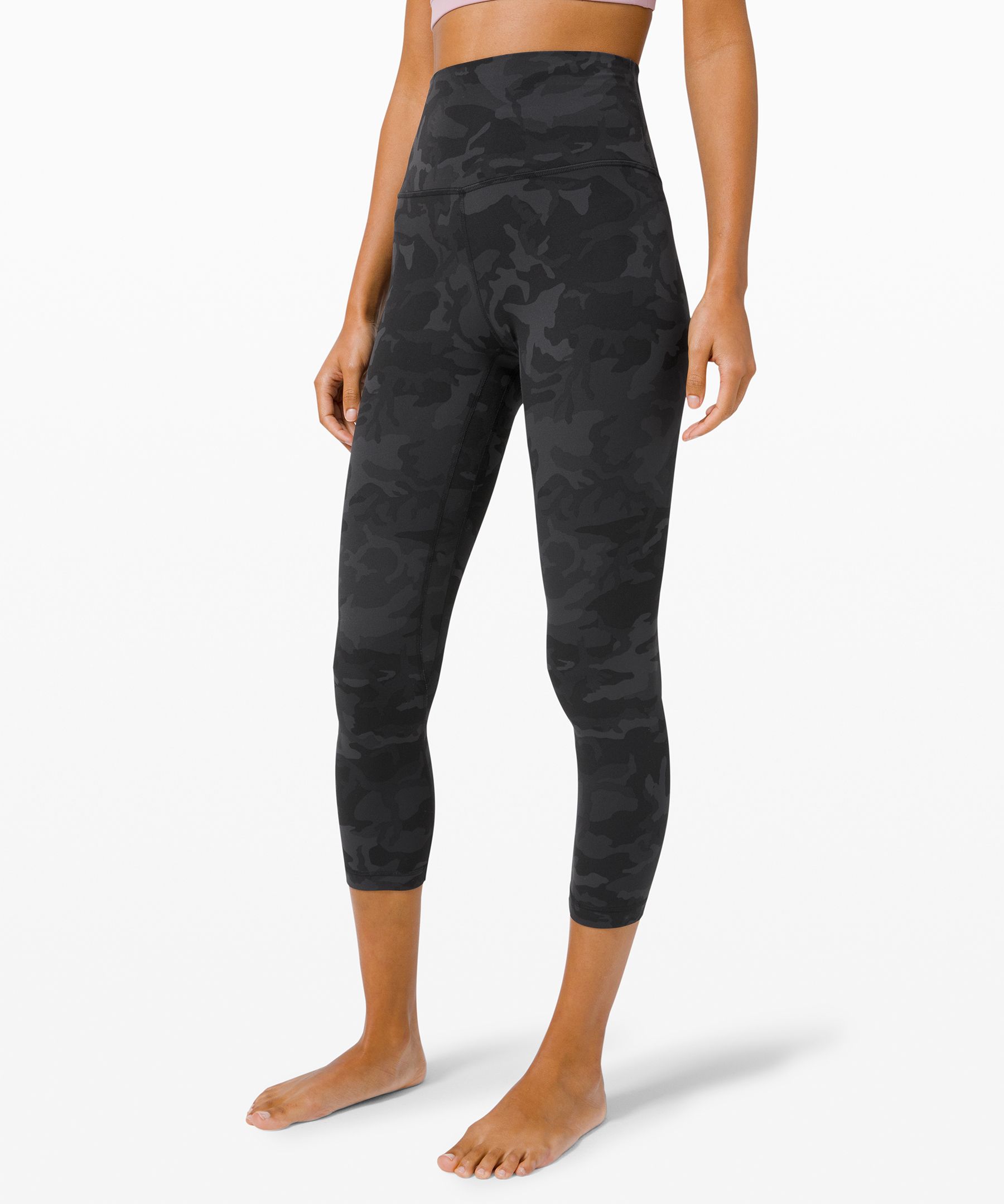 Lululemon Align Crop 23" In Incognito Camo Multi Grey