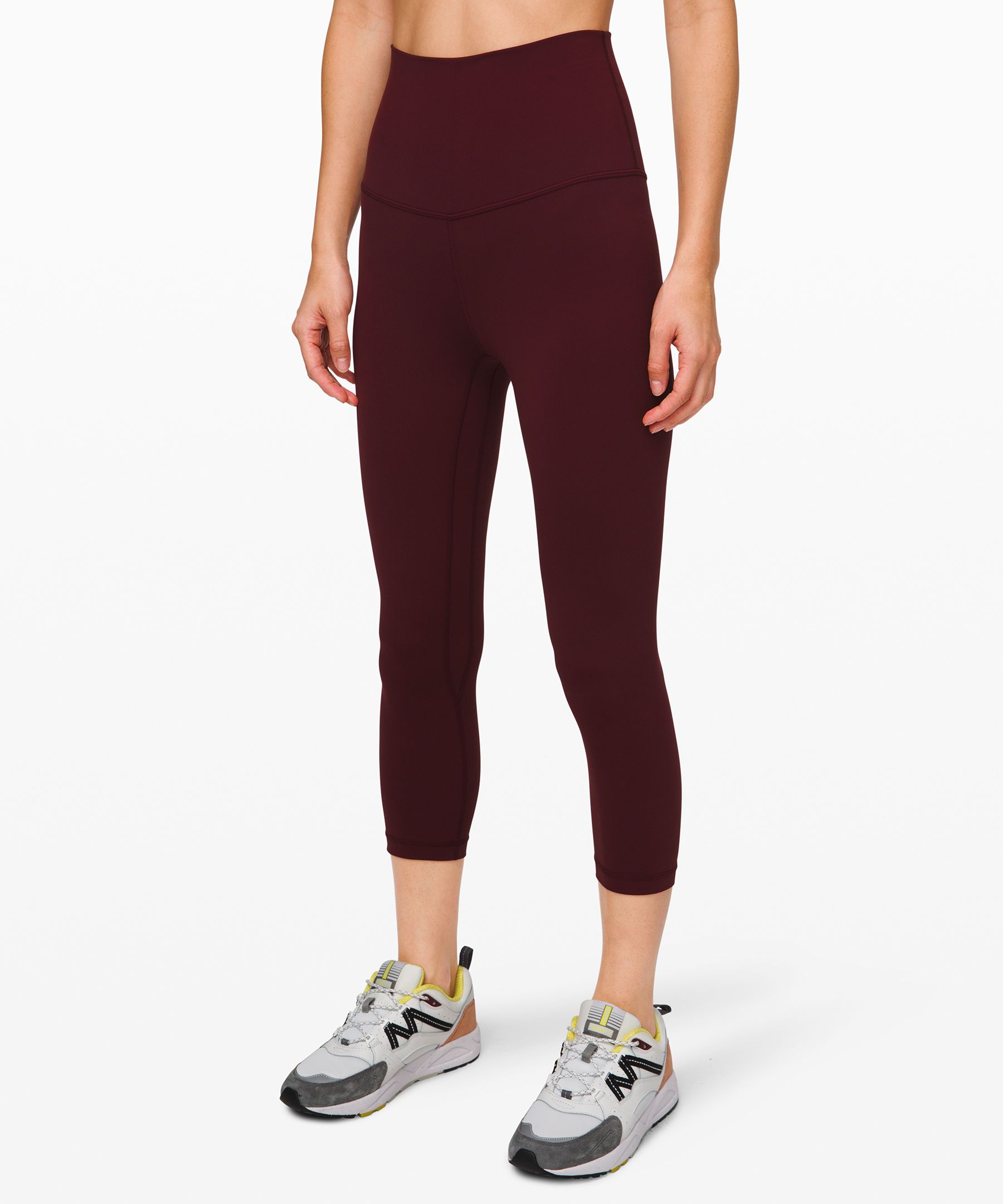 Lululemon Align Super High-rise Crop 21" *online Only In Garnet