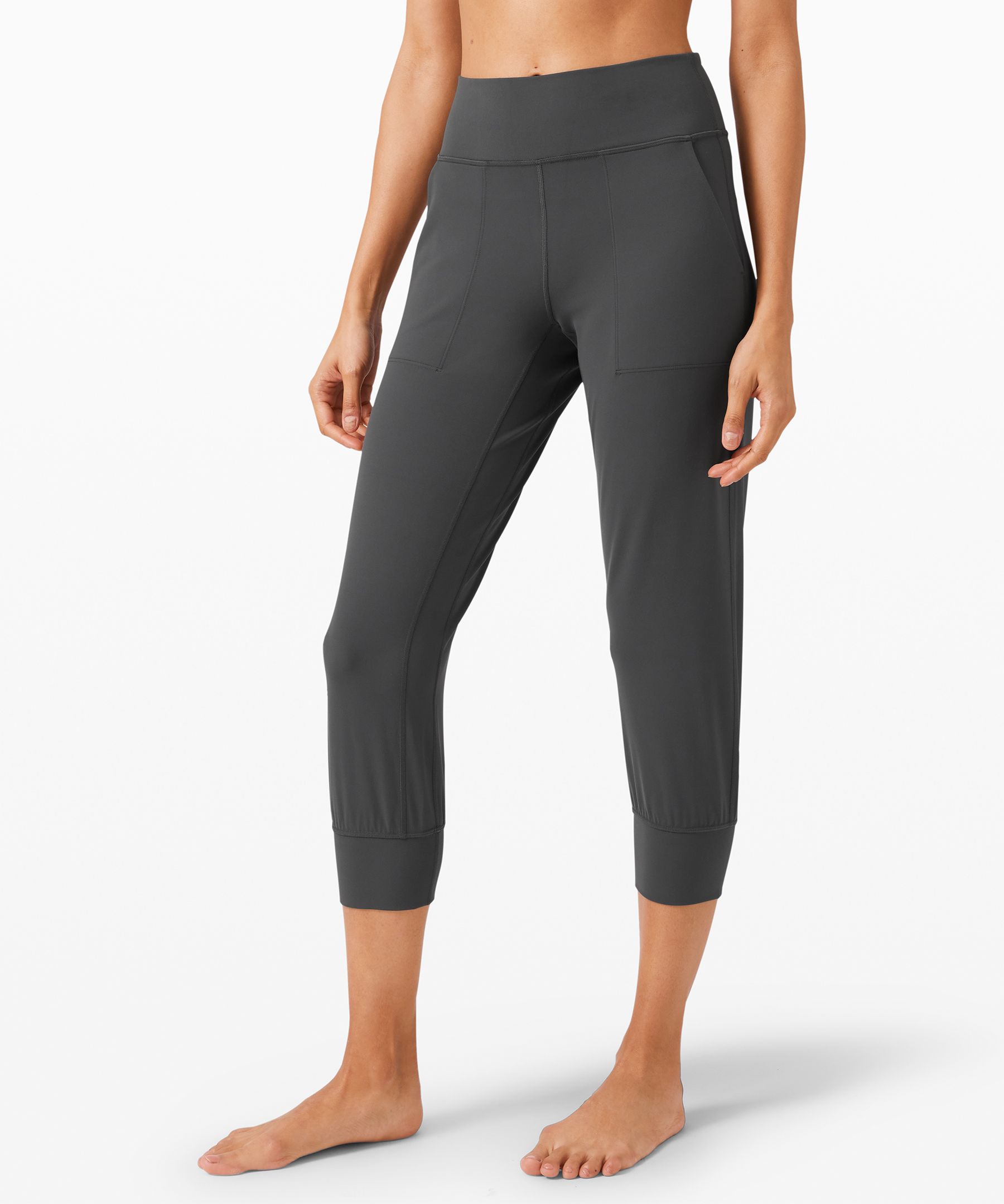 Lululemon Align™ High-rise Cropped Joggers In Heathered Black