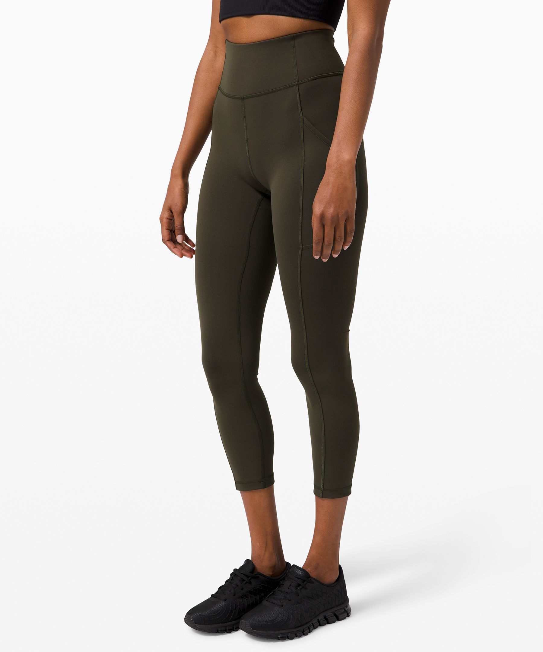 Lululemon Invigorate High-rise Crop 23 In Everglade Green