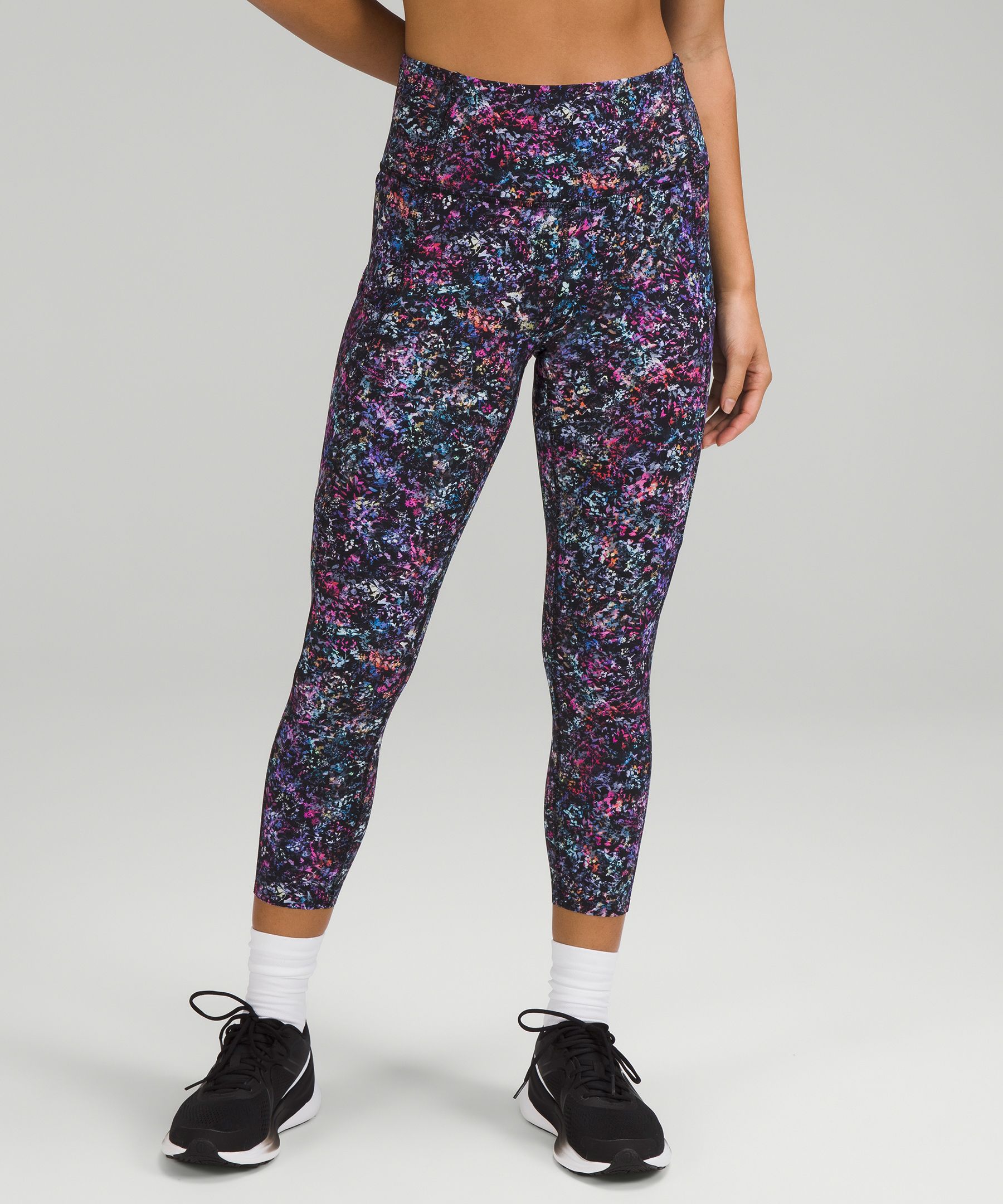 Lululemon Fast and Free High Rise Crop 23 - Dimensional Icing