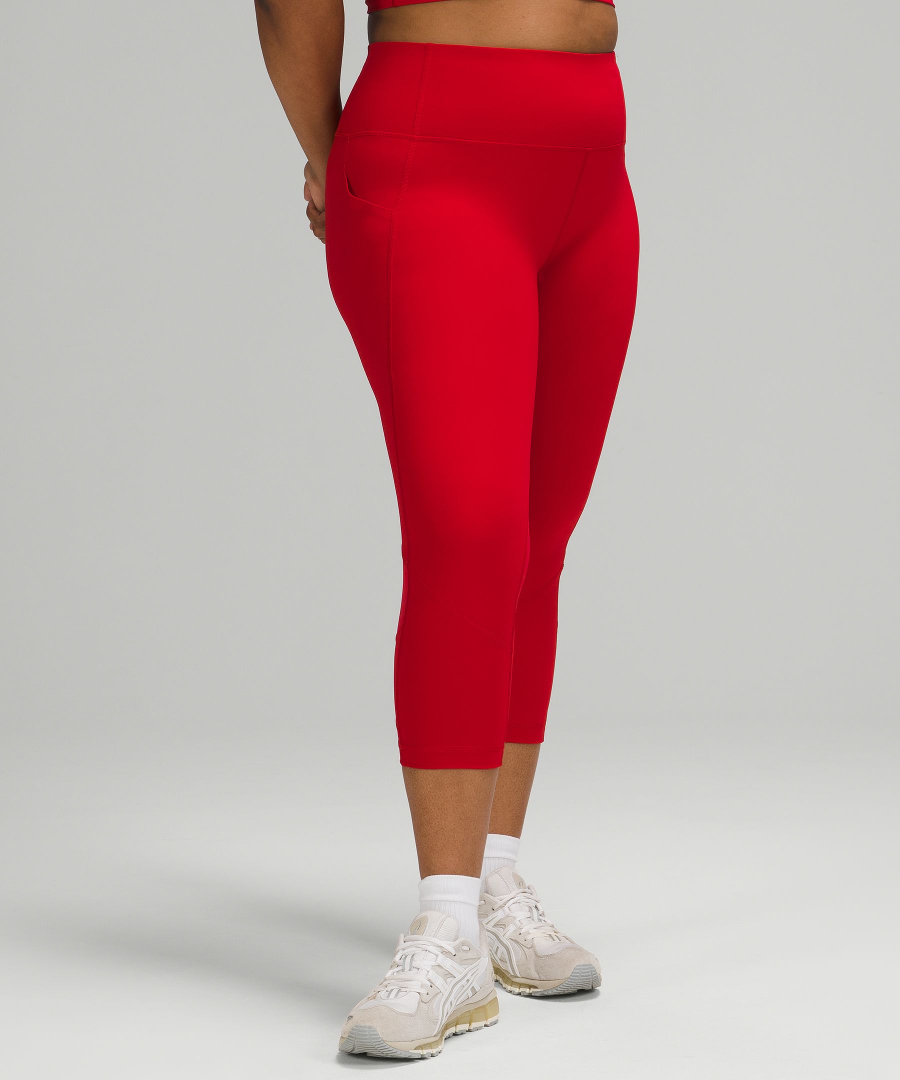 red lululemon leggings