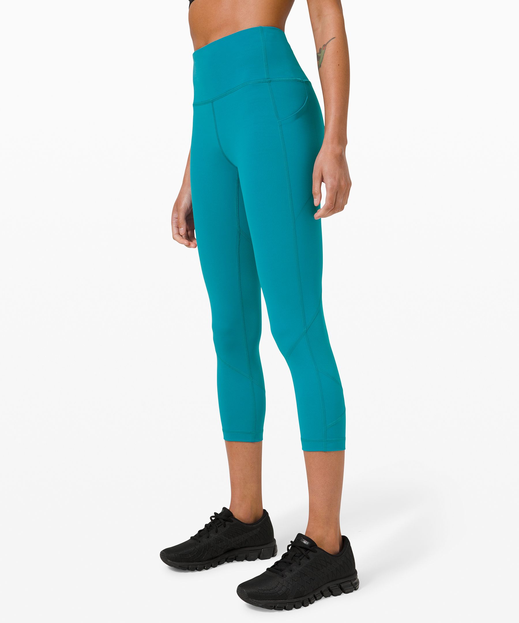 Lululemon Pace Rival High-rise Crop 22" *no Zip In Blue