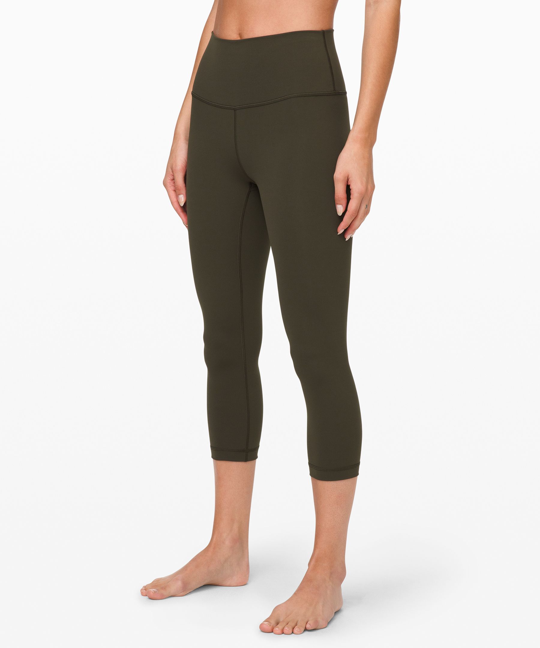 Lululemon Wunder Under Crop (high-rise) *full-on Luxtreme 21" In Green