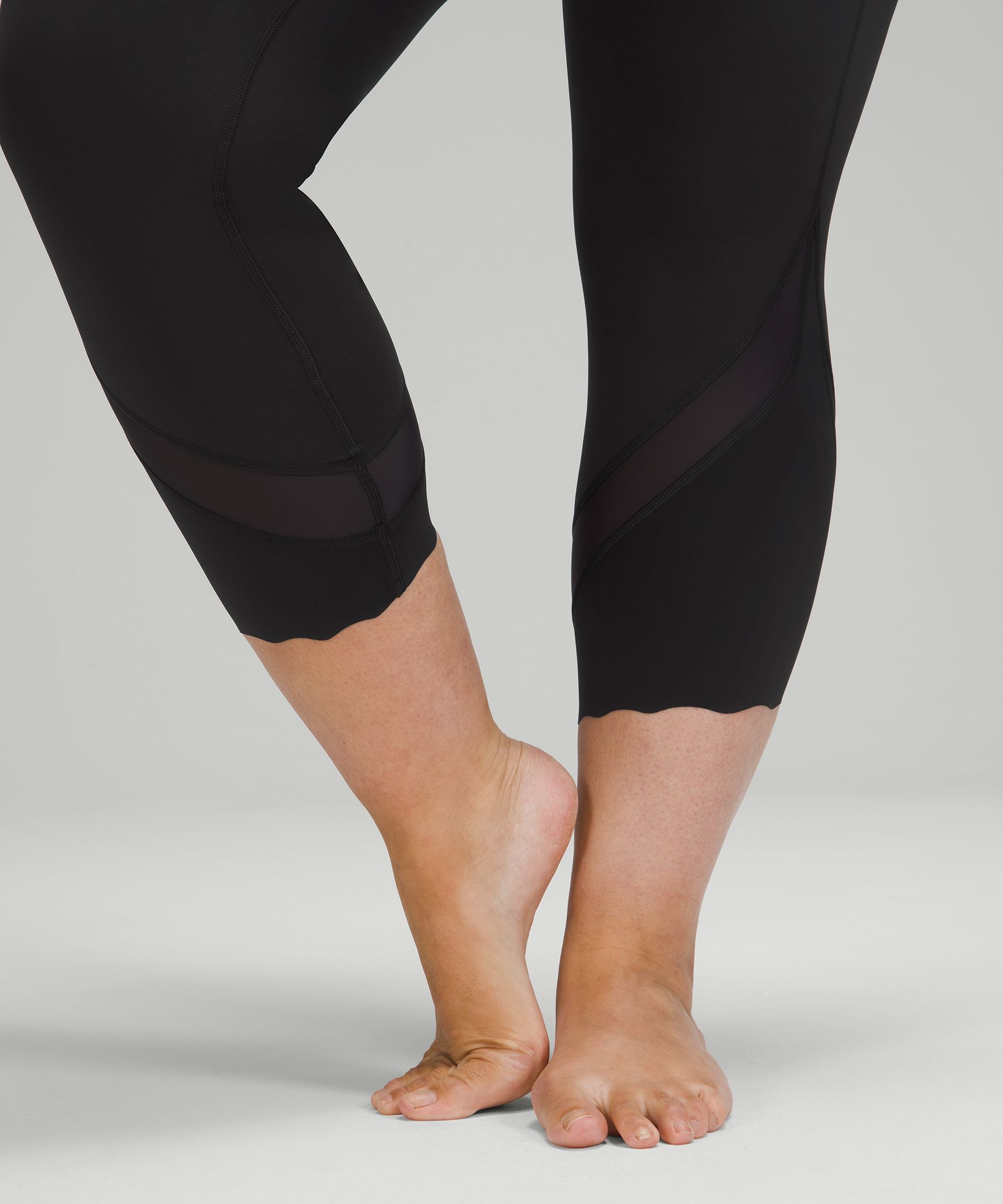 LULULEMON Wunder Under Crop High-Rise Roll Down Scallop Full-On Luxtreme  23 (Wee are from Space Nimbus Battleship/Nimbus, 10) at  Women's  Clothing store