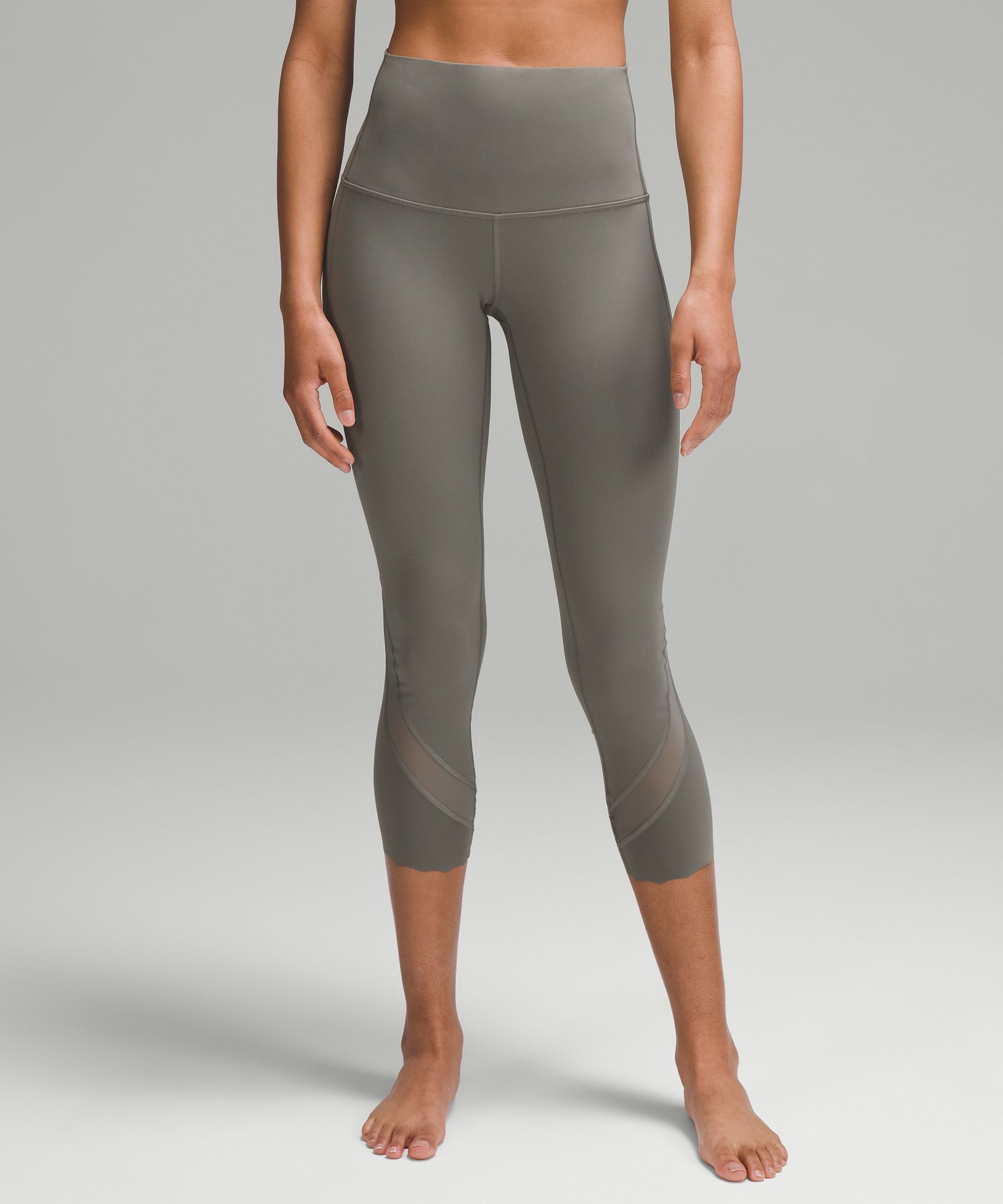 Lululemon Wunder Under Crop II Roll Down Scallop Luxtreme 23 High