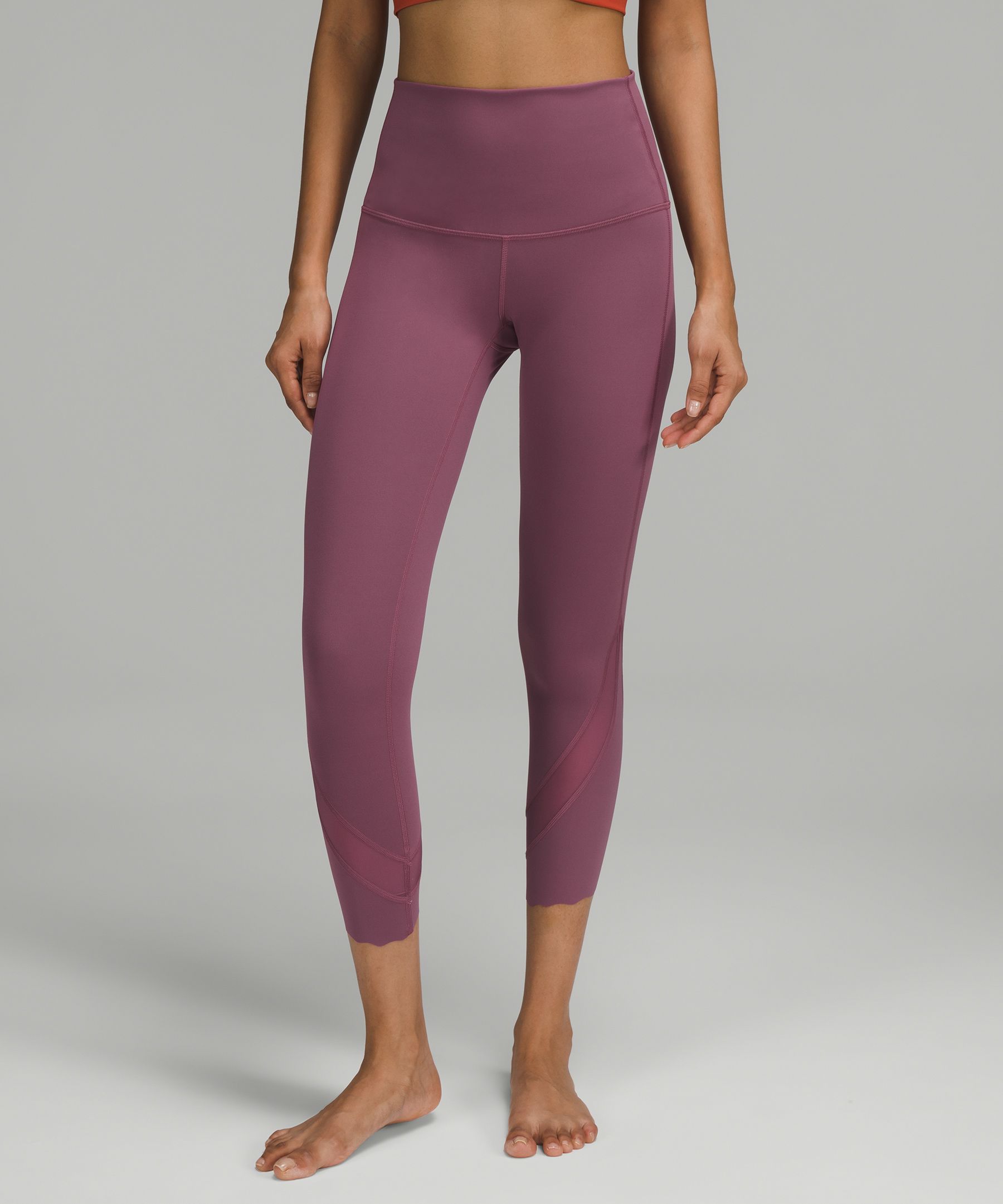 Lululemon Wunder Under High Rise Crop 23 Scalloped Leggings