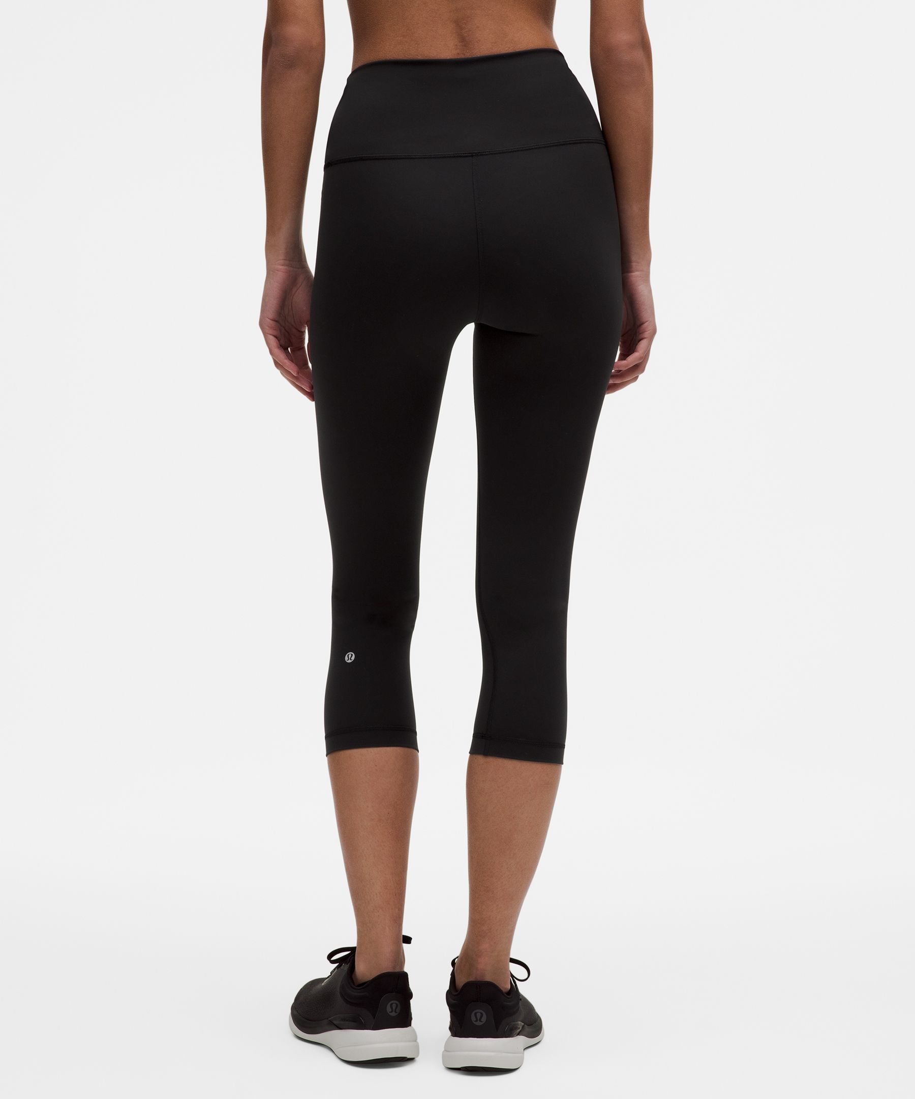 Lululemon Wunder Under Crop (Hi-Rise) *21 - Luon Variegated Knit Black  Heathered Black - lulu fanatics