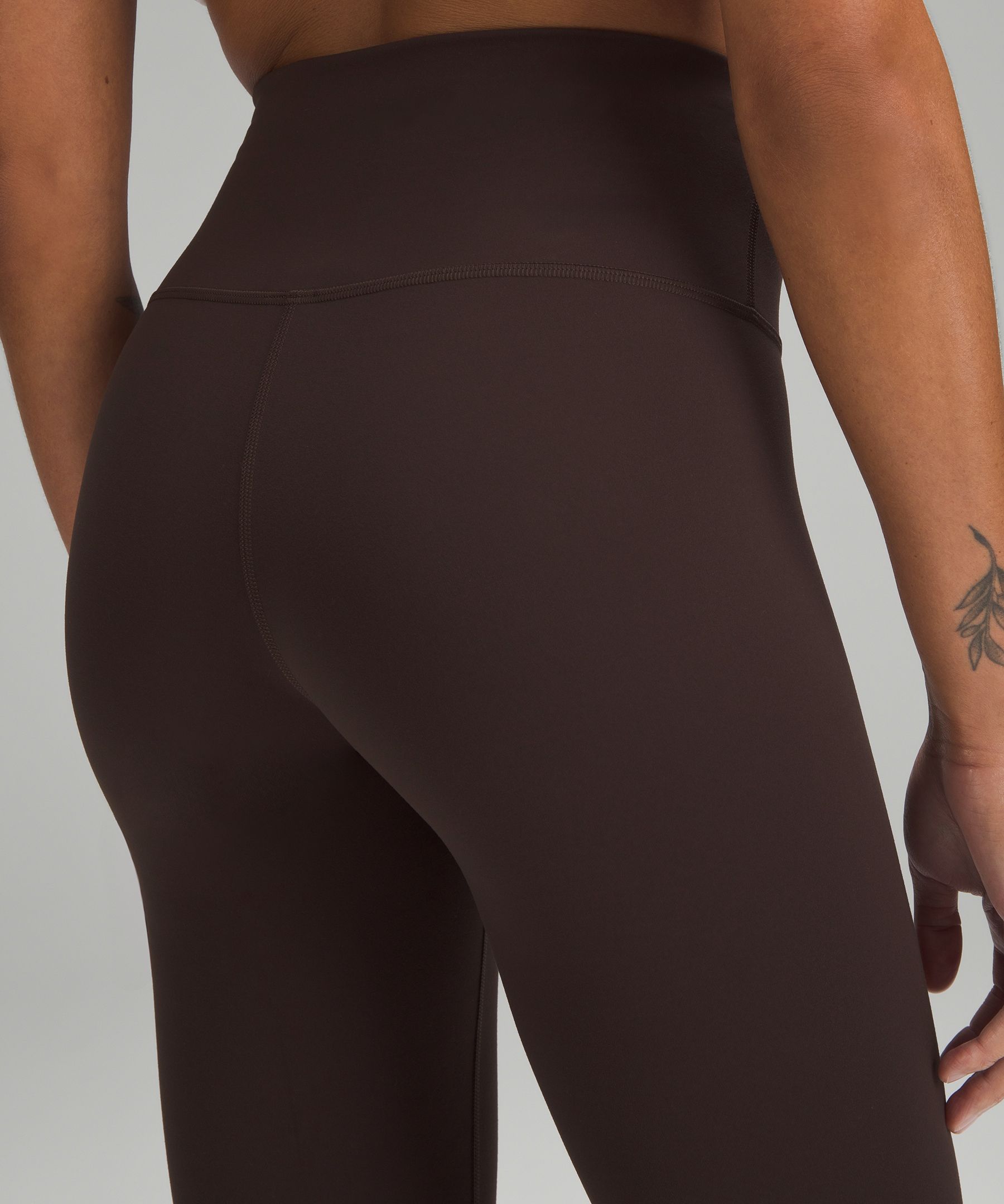 Lululemon Wunder Train High Rise Crop 21” Leggings Brown Geo