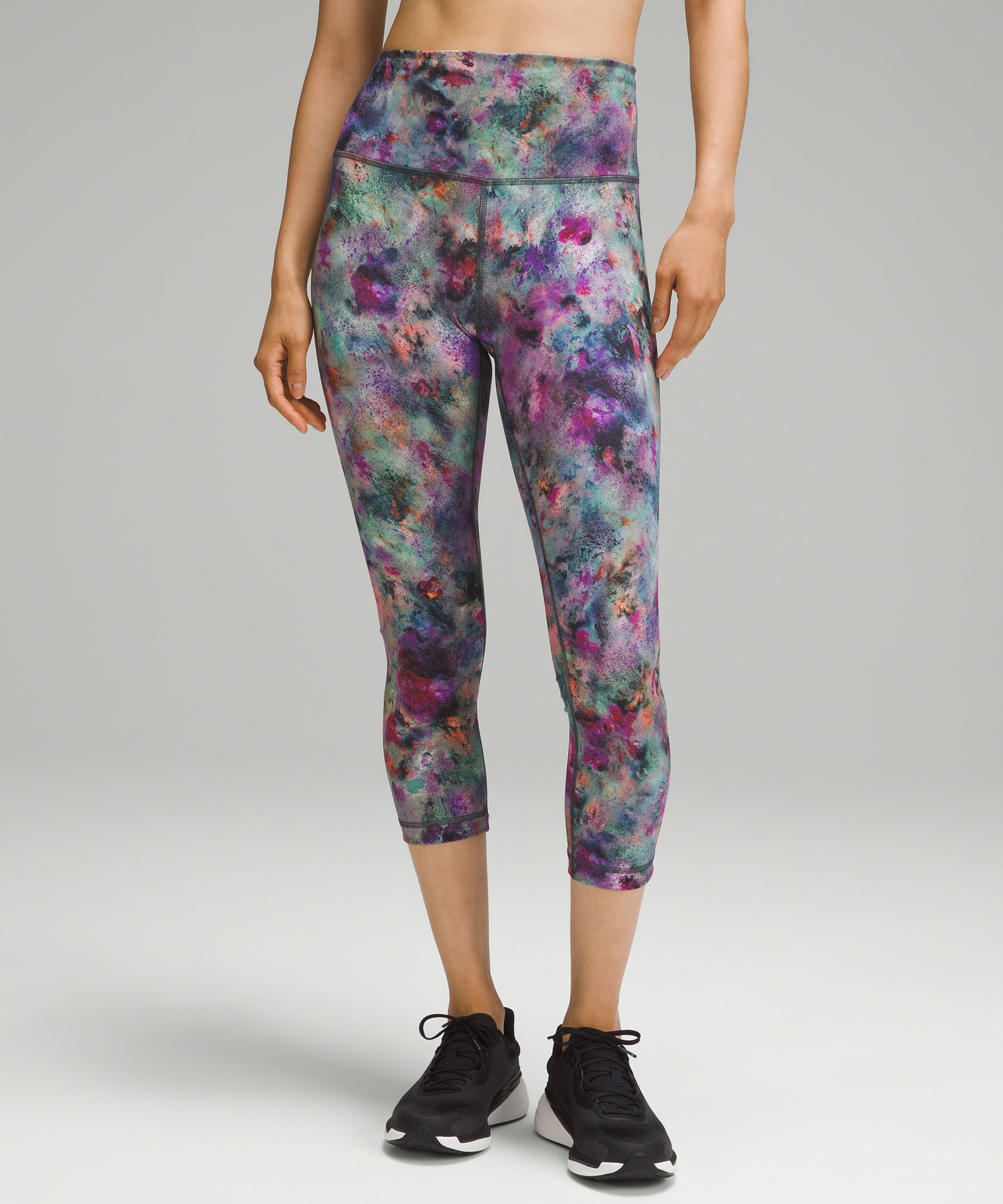 Lululemon Wunder Under High-rise Crop 21 *full-on Luxtreme In Formation  Camo Deep Coal Multi