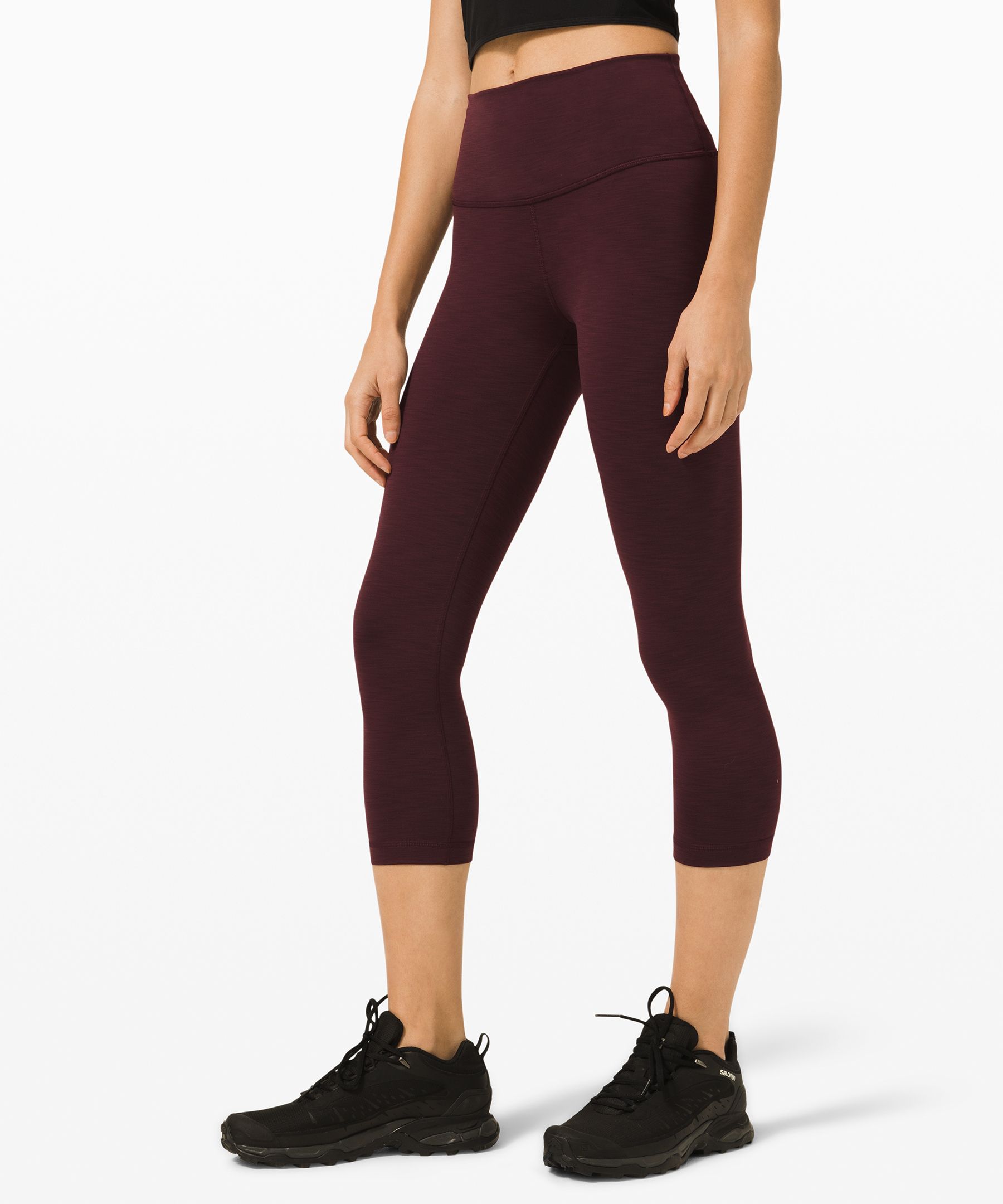 Lululemon Pace Rival High-rise Crop 22 In Red Merlot