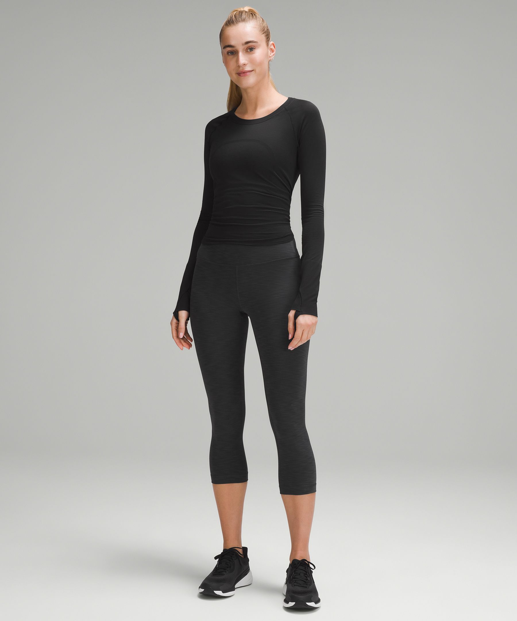 Lululemon Wunder Under Crop (Hi-Rise) (Full-On Luxtreme 21) - Formation  Quicksand Black - lulu fanatics