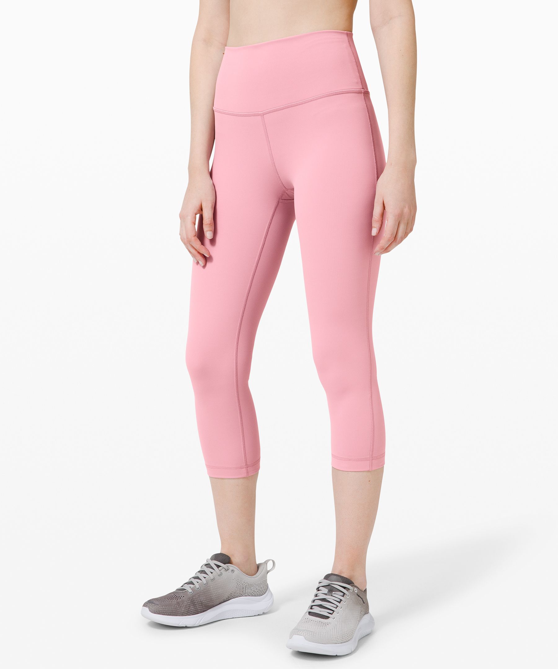 Lululemon Wunder Under Crop (high-rise) *full-on Luxtreme 21" In Pink Taupe