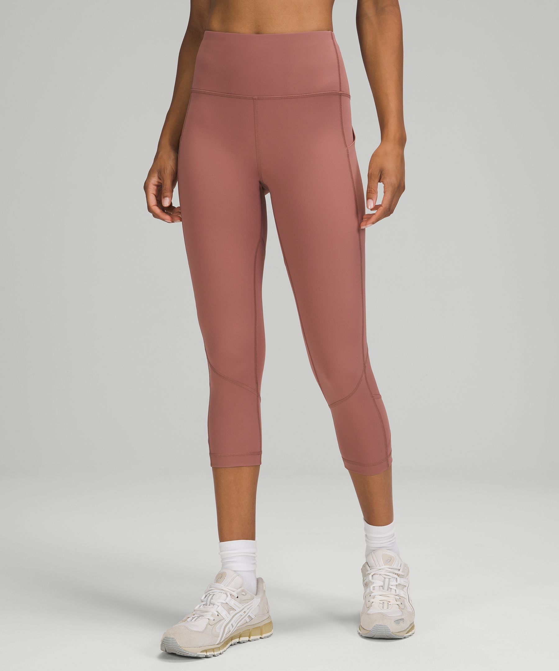 Lululemon Pace Rival High-rise Crop 22" In Pink