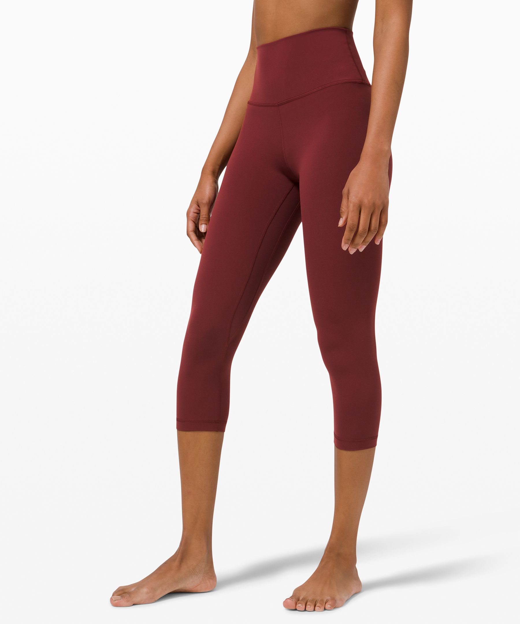 Lululemon Align™ High-rise Crop 21" In Red Merlot