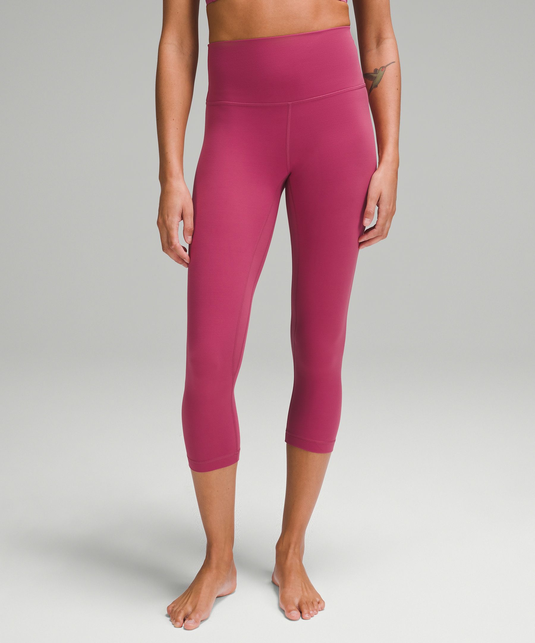 Lululemon Ebb to Train Leggings Tight Abstract Pink Salmon Color