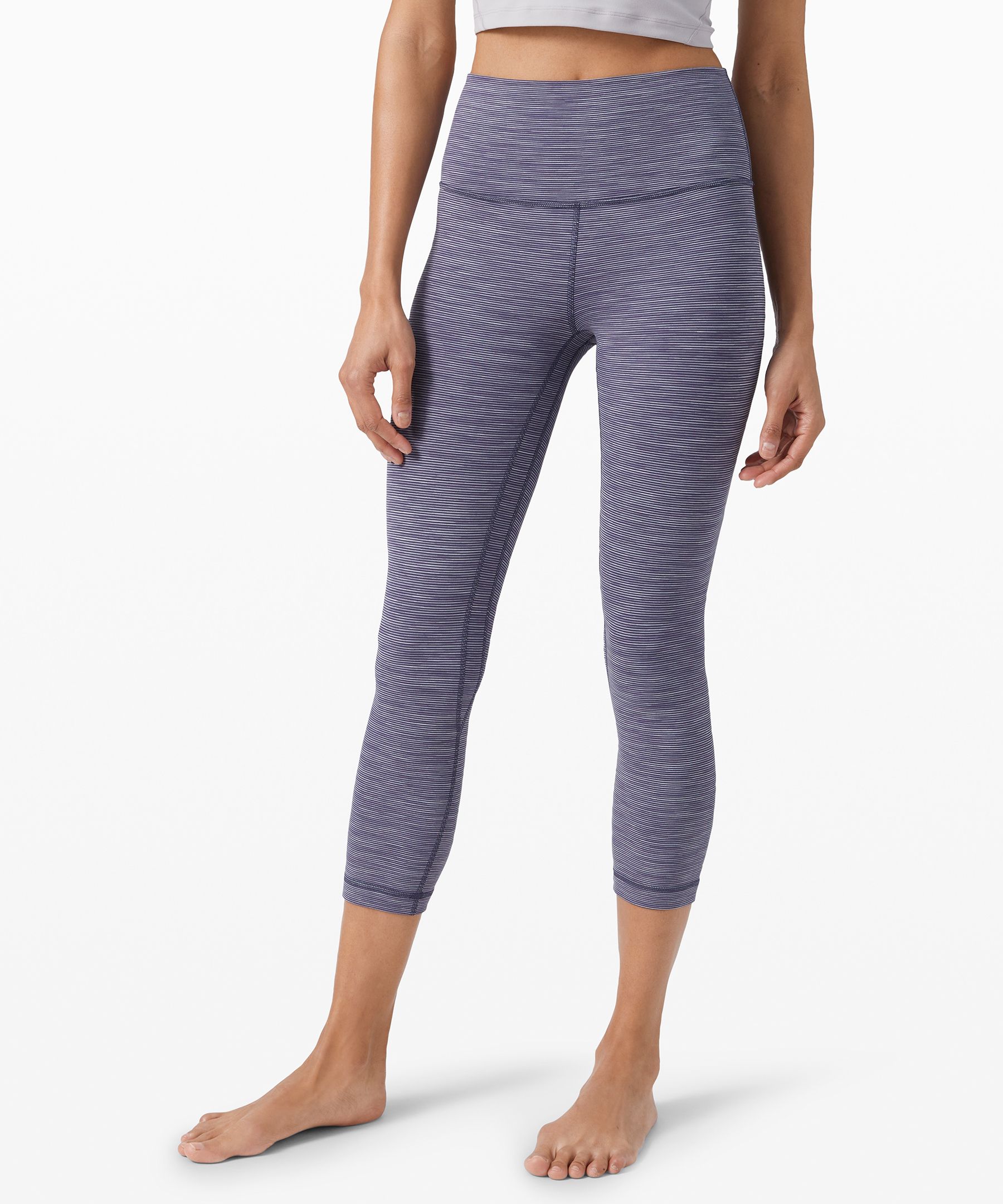 Lululemon Align Crop *21" In Wee Are From Space Greyvy Persian Violet