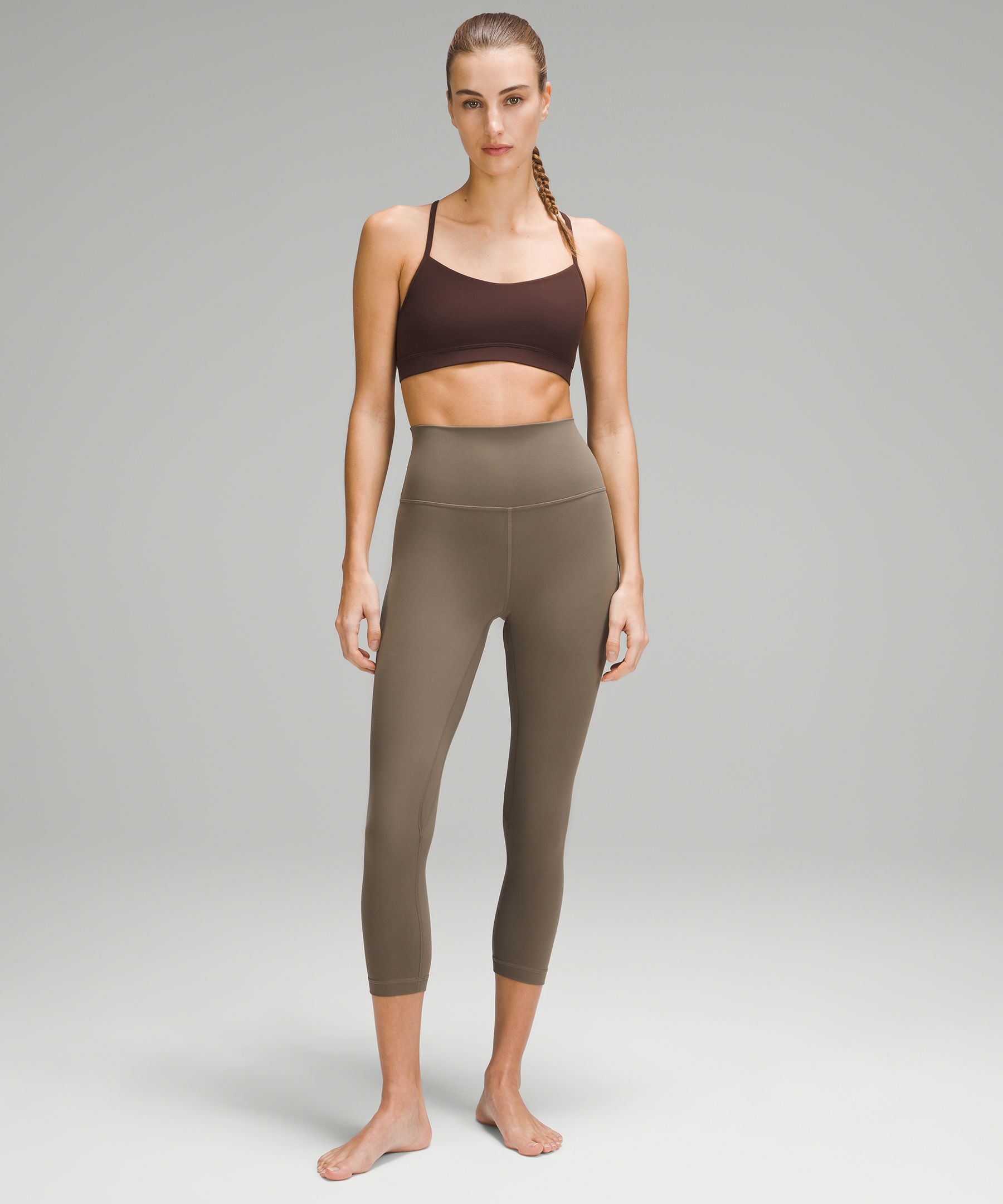 2023 Lulu New Align Double-Layer Elastic Slim Yoga Pants Brushed