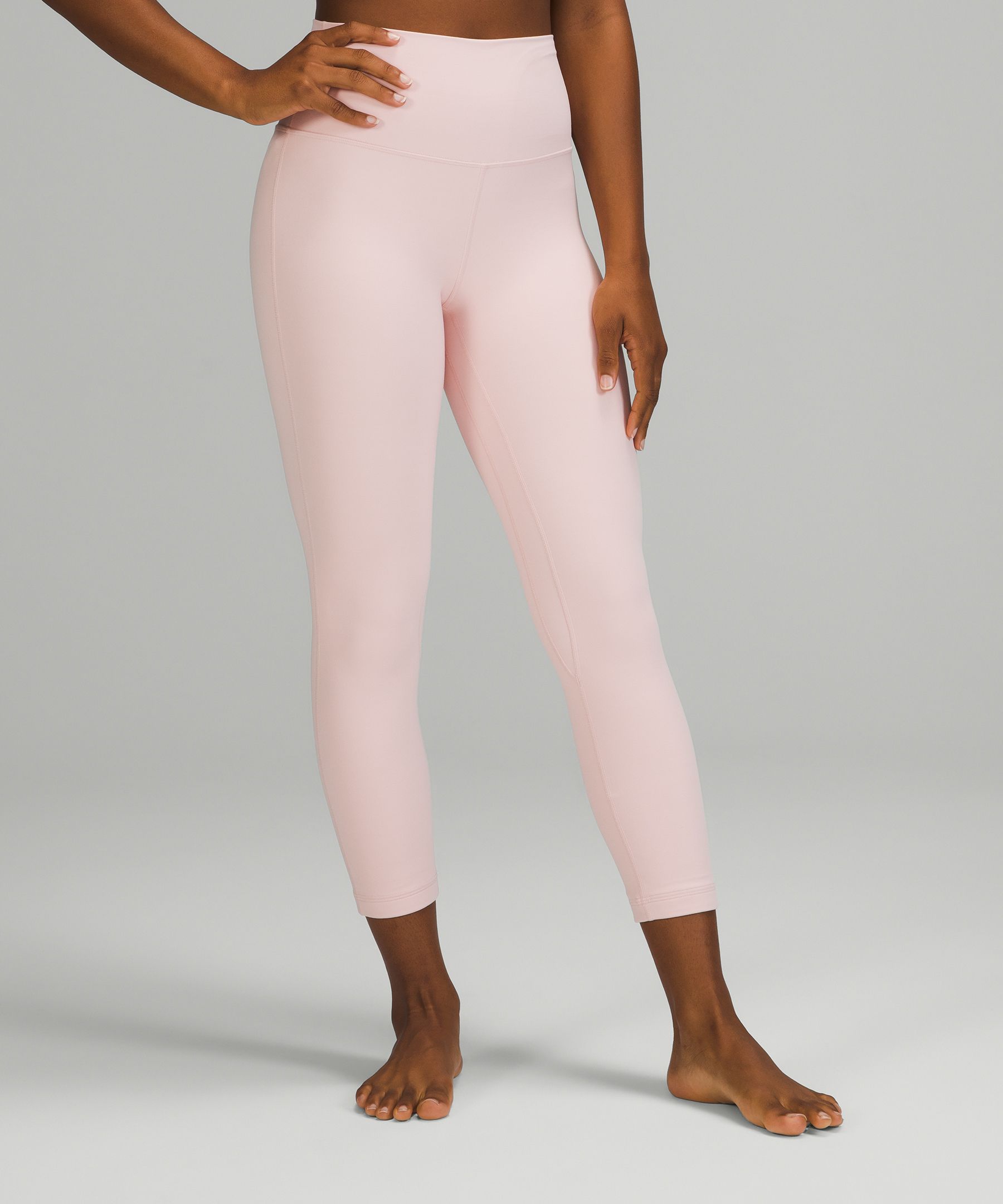 lululemon athletica, Pants & Jumpsuits, Lululemon Align Highrise Crop 23 Diamond  Dye Graphite Grey Pink Pastel