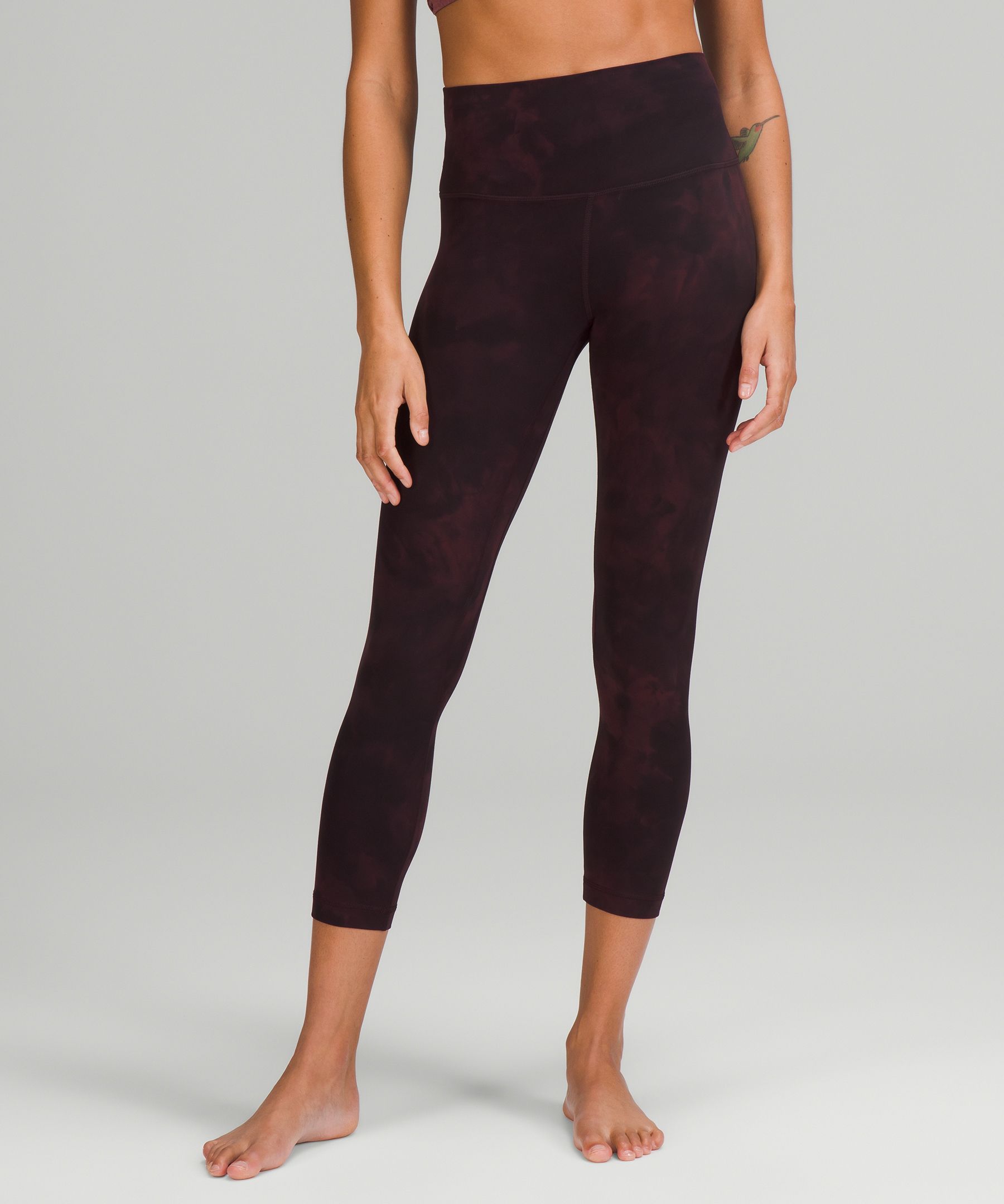 Lululemon Align High-Rise Crop 21 - Intertwined Camo Deep Coal