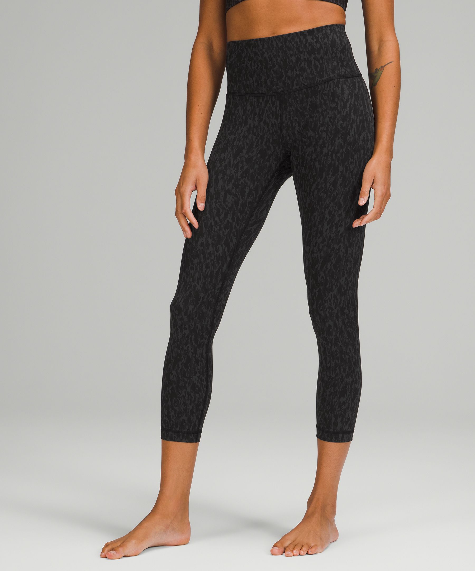 Lululemon Wunder Under High-rise Crop 23 In Leopard Camo Deep