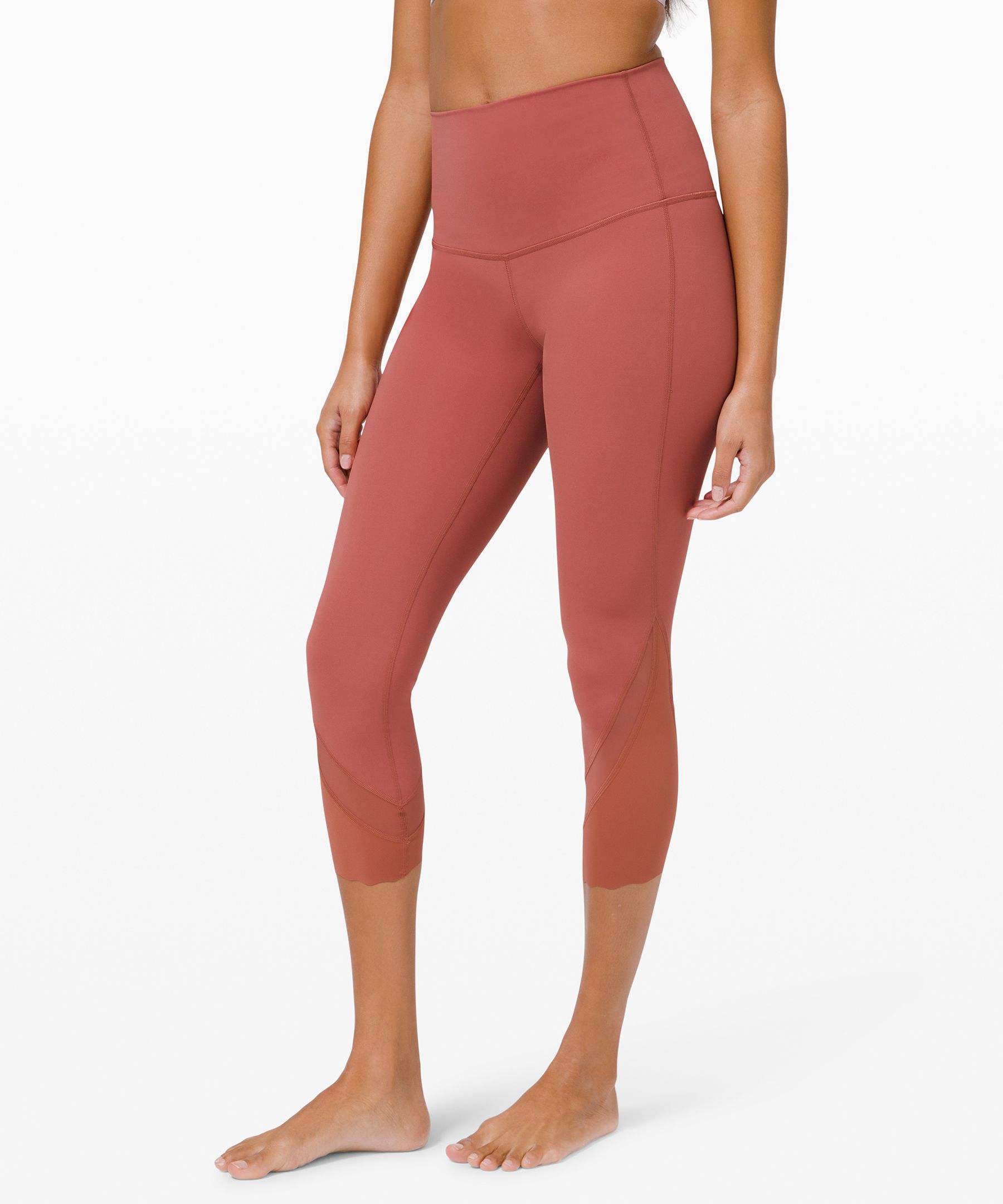 Lululemon Wunder Under Crop High-Rise Roll Down Scallop Luxtreme