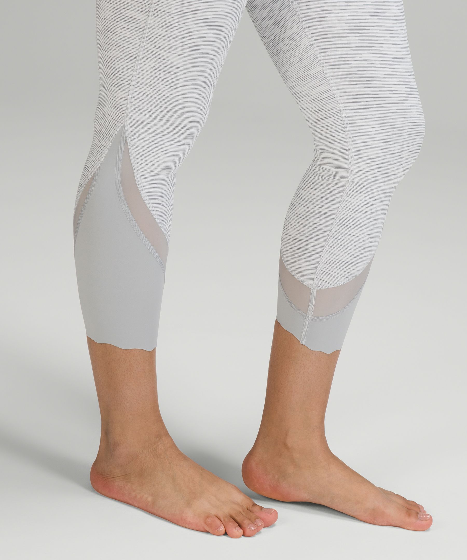 New AUTH Lululemon Wunder Under Crop High-Rise Roll Down Scallop