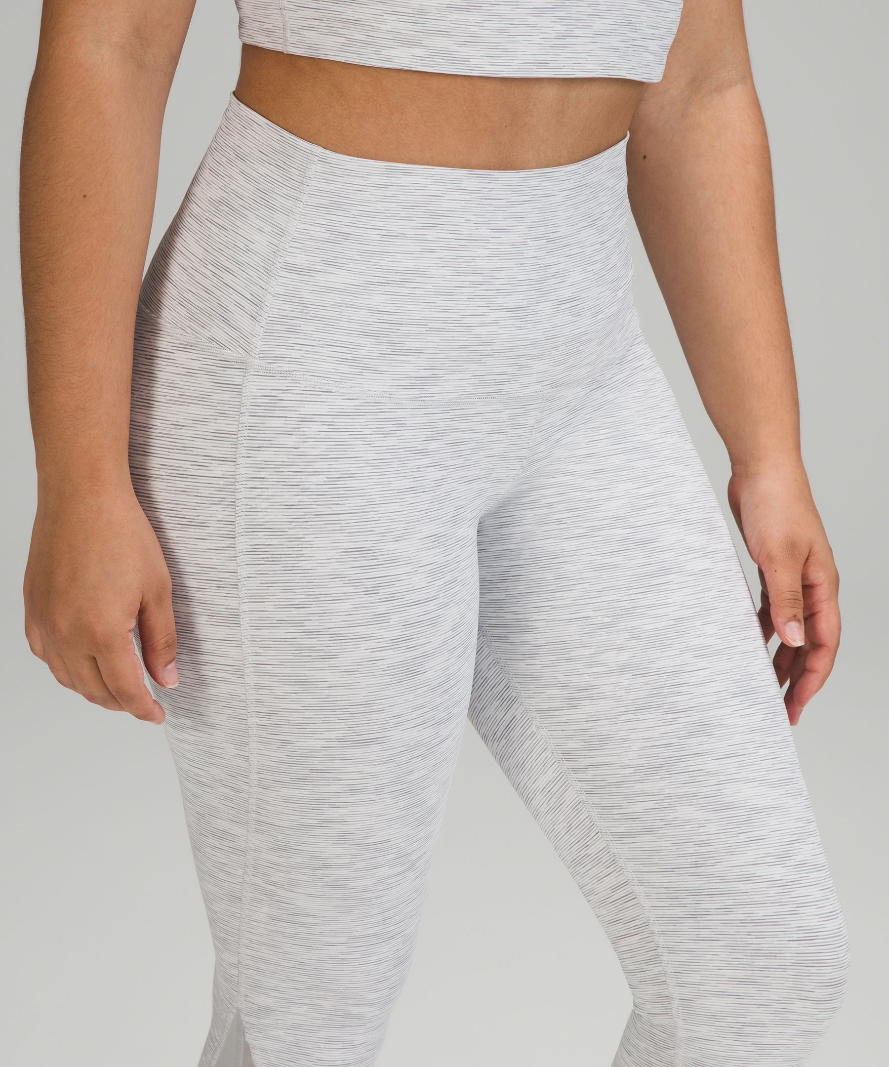 New AUTH Lululemon Wunder Under Crop High-Rise Roll Down Scallop