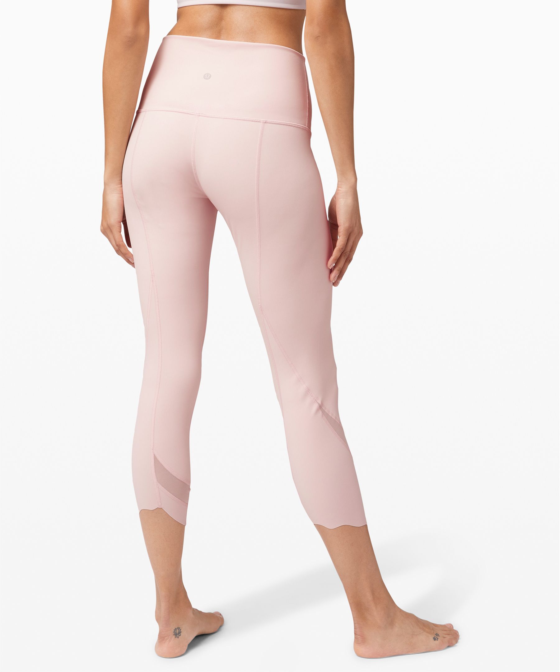 LULULEMON Wunder Under Crop High-Rise Roll Down Scallop Full-On
