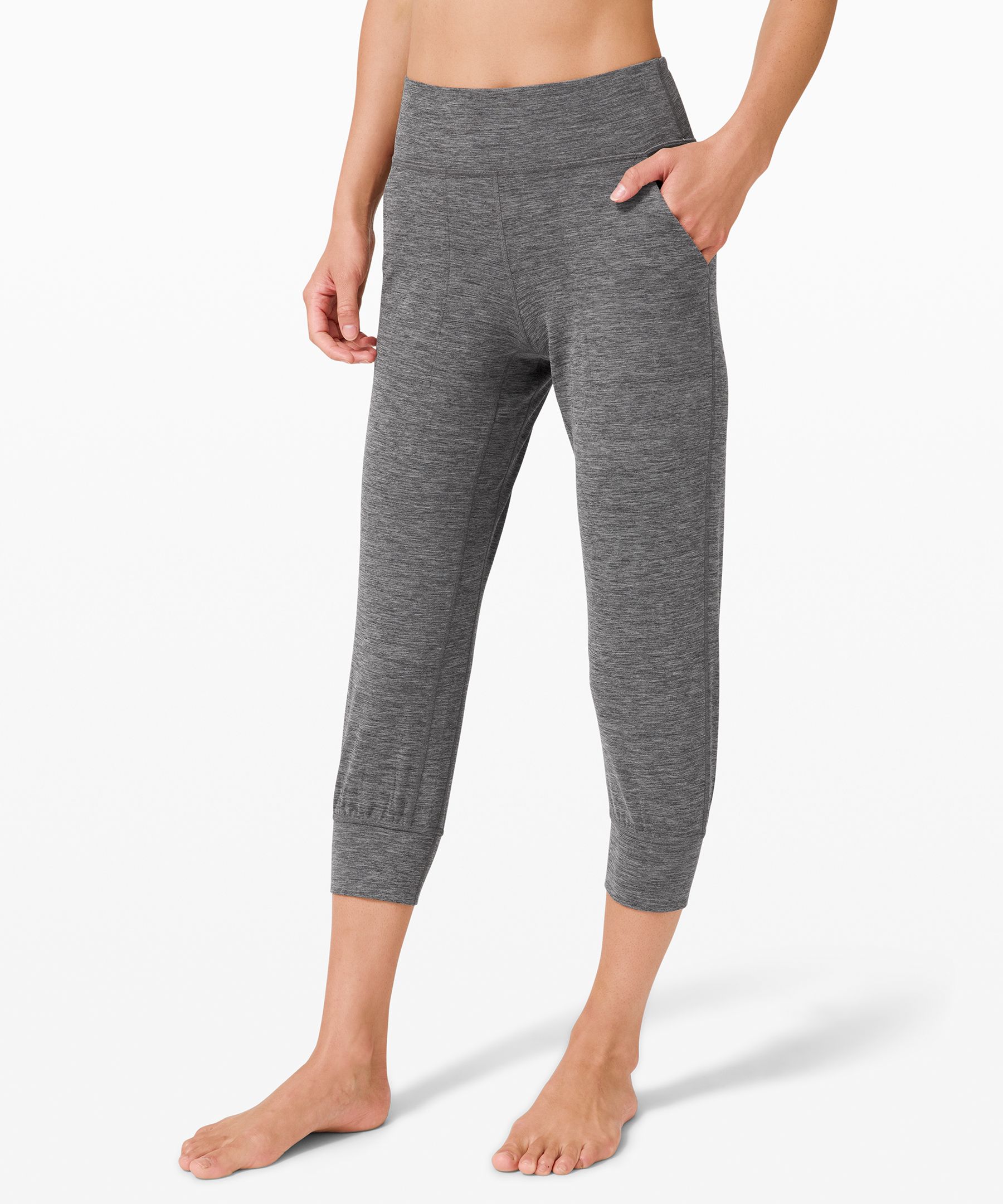 Lululemon Align™ High-rise Cropped Joggers In Heathered Black