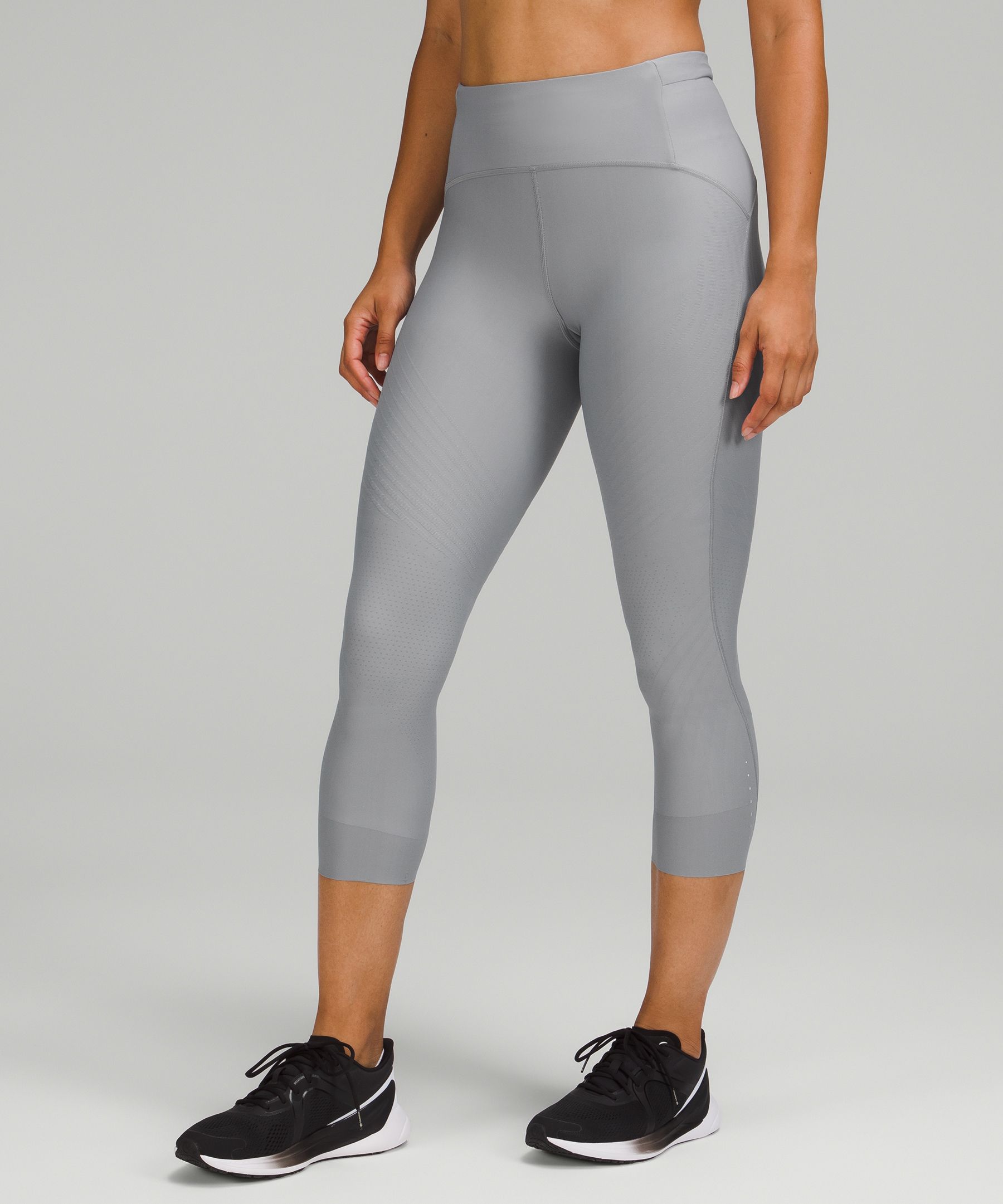 Lululemon Senseknit High-rise Running Crop 23" In Rhino Grey
